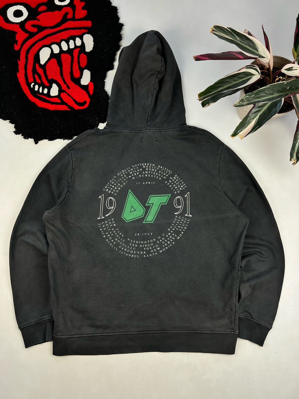 Allsaints × Vintage Allsaints Vintage Black hoodie skull deep trip Size US M / EU 48-50 / 2 - 3 Thumbnail