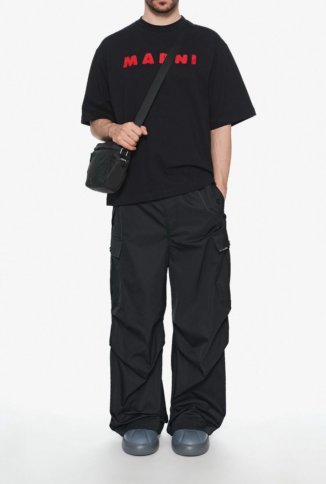 Marni Last Marni Wide Cargo Black Pants Size US 34 / EU 50 - 4 Thumbnail