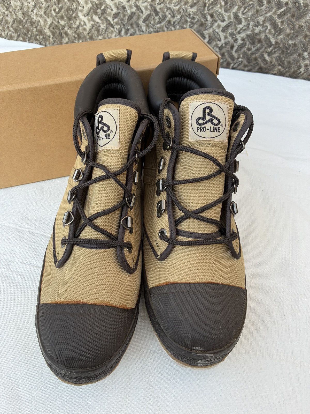Pro Line PRO-LINE Fishing Wading Boots Steel Shank Nylon Brown 10 Size US 10 / EU 43 - 4 Thumbnail