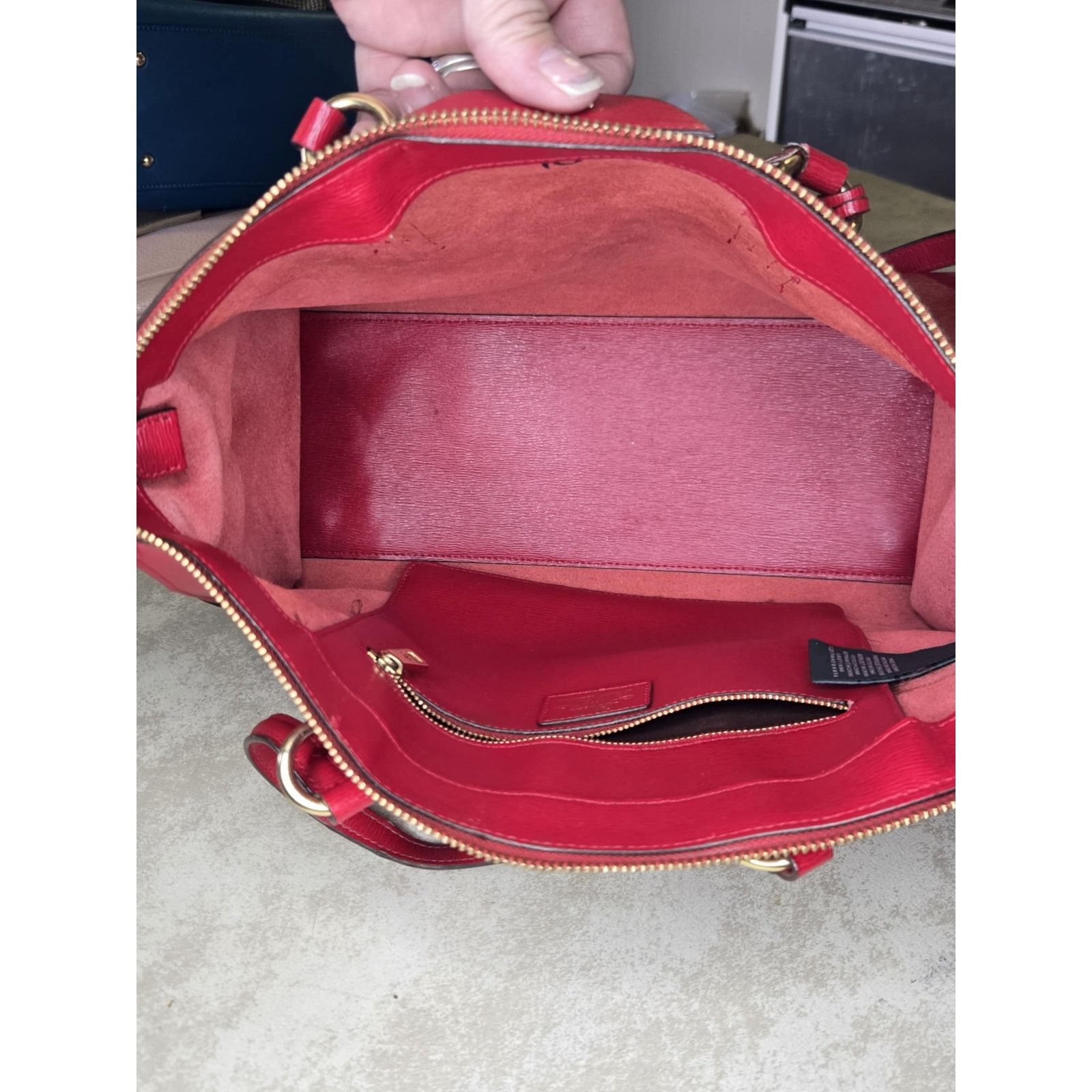 Ralph Lauren Ralph Lauren red leather handbag excellent condition Size ONE SIZE - 3 Thumbnail