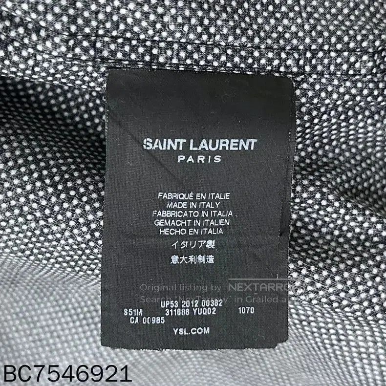 Saint Laurent Paris Saint Laurent Polka Dot Button-Up Shirt. Size US M / EU 48-50 / 2 - 4 Thumbnail