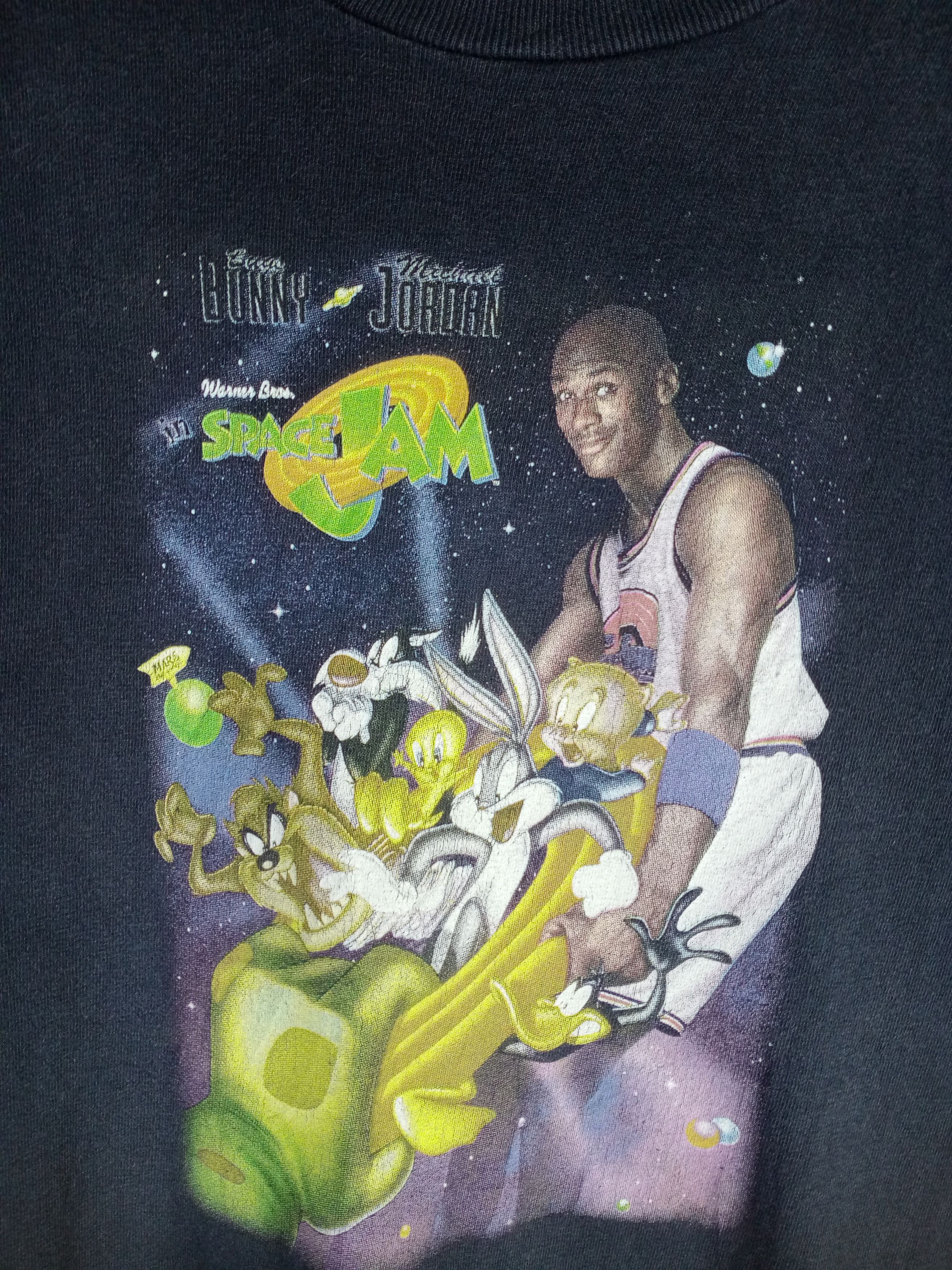 Jordan Brand Rare Vintage 1995 Space Jam Warner Bros Movie Tshirt Size US S / EU 44-46 / 1 - 2 Thumbnail