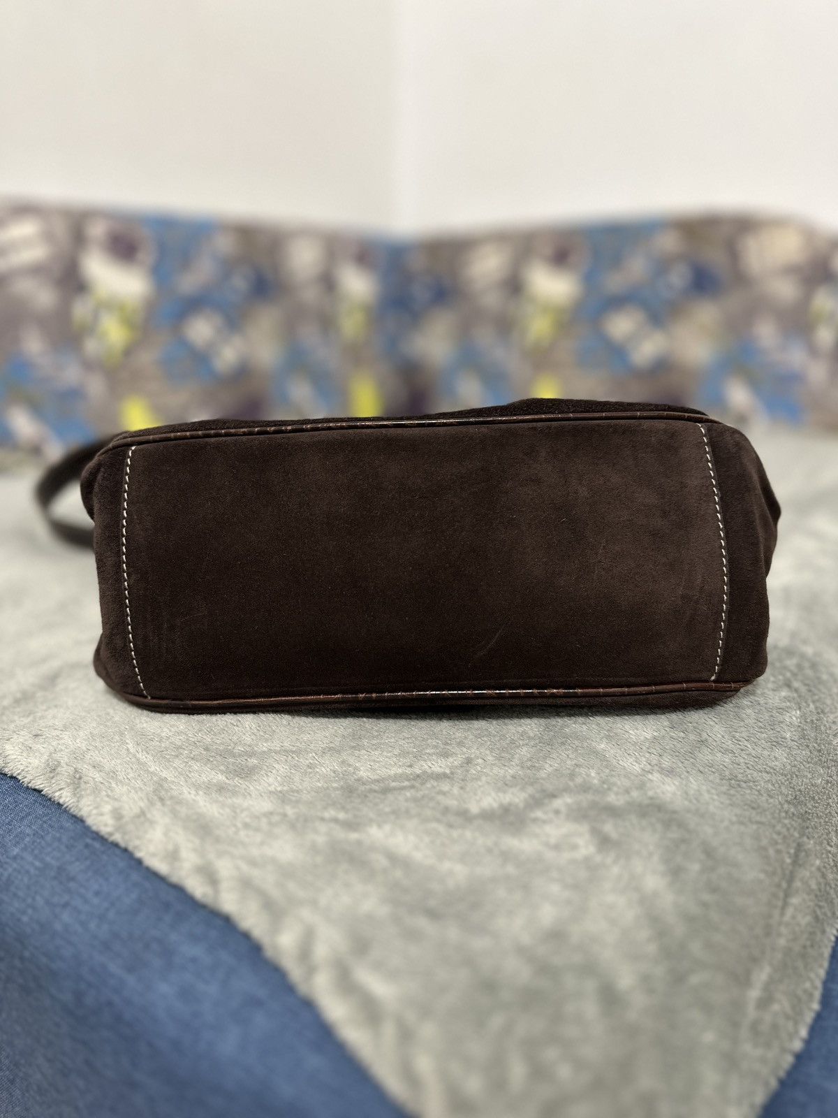 Max Mara Vintage Max Mara Shoulder Suede Crocodile Bag Size ONE SIZE - 9 Thumbnail