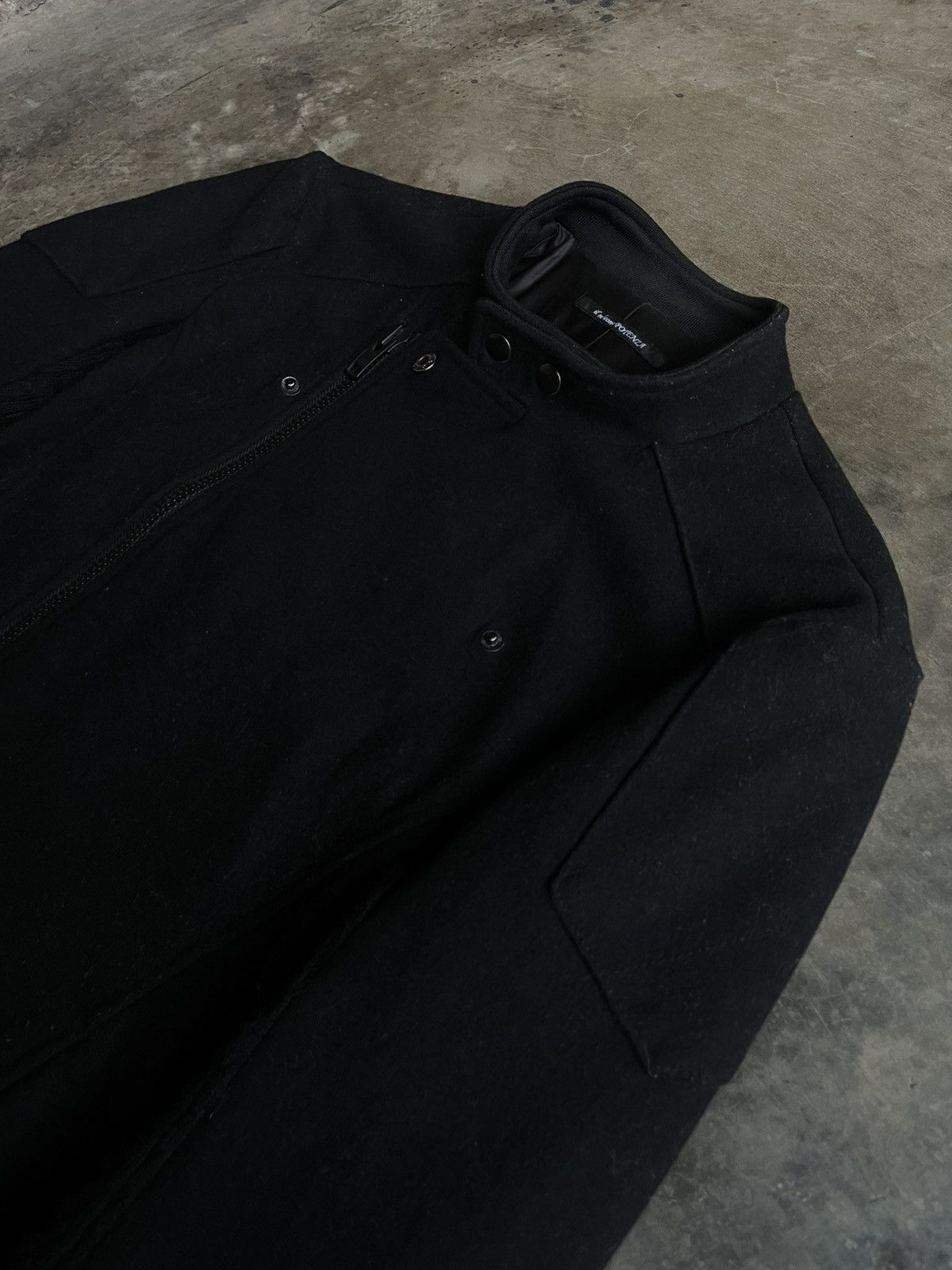 14th Addiction 2000s JAPANESE ASYMMETRICAL WOOL ZIP JACKET BIKERS VKEI PUNK Size US L / EU 52-54 / 3 - 10 Thumbnail