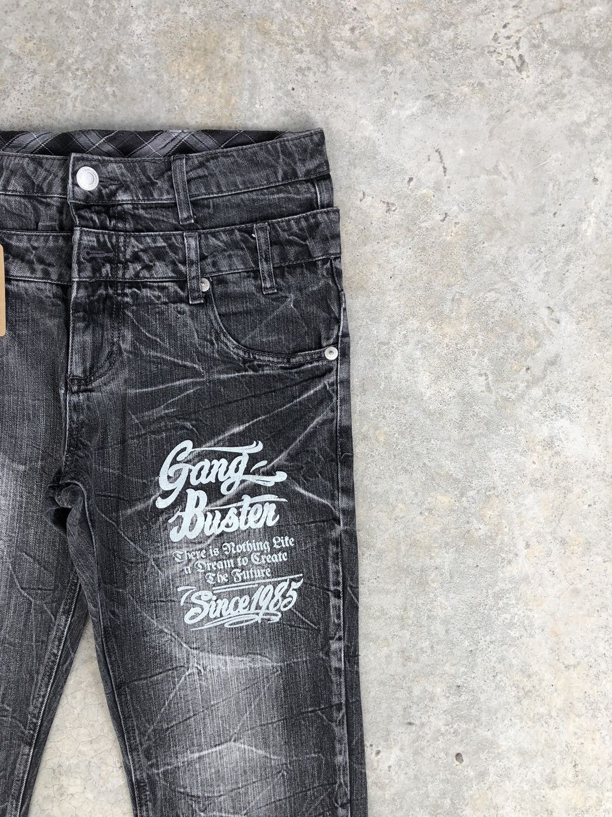 Hysteric Glamour Japanese Double Focus Double Waist Distressed Jeans Size US 33 - 5 Thumbnail