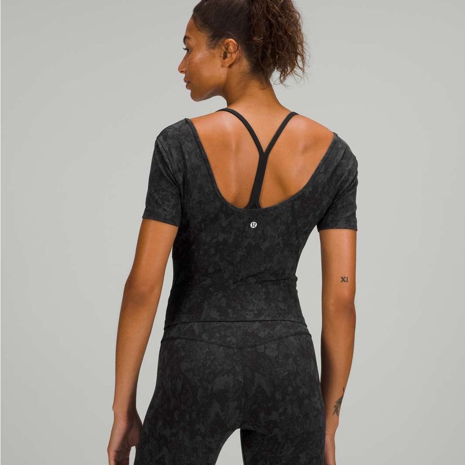 Lululemon Lululemon Align TShirt Hideaway Camo DeepCoal Multi Womens 6 Size M / US 6-8 / IT 42-44 - 2 Thumbnail