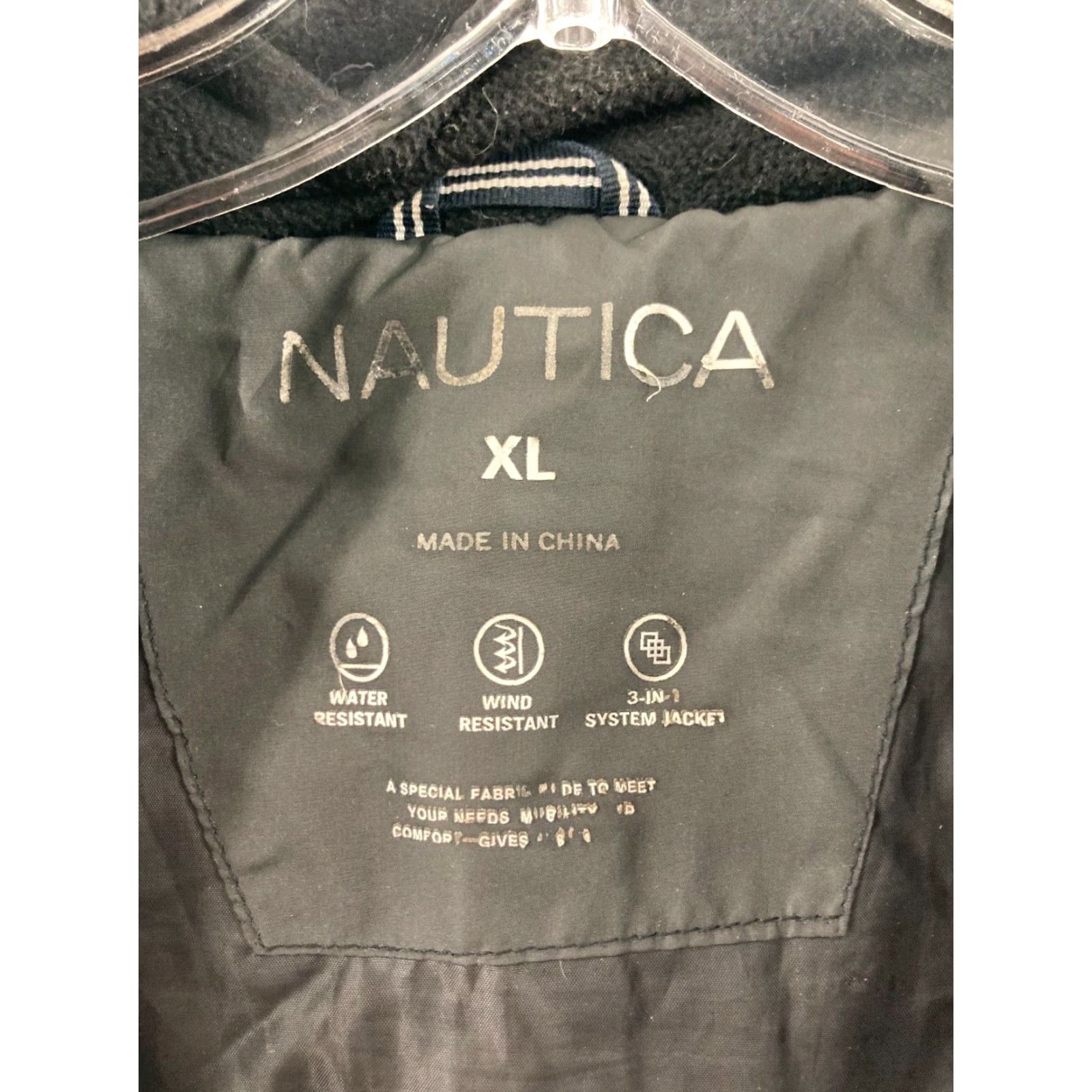 Nautica Nautica Rain Coat Mens XL Black Insulated Weather Resistant Coat Size US XL / EU 56 / 4 - 3 Thumbnail
