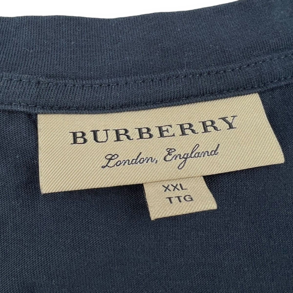 Burberry Burberry Archive Embroidered Navy T Shirt Size US L / EU 52-54 / 3 - 3 Thumbnail