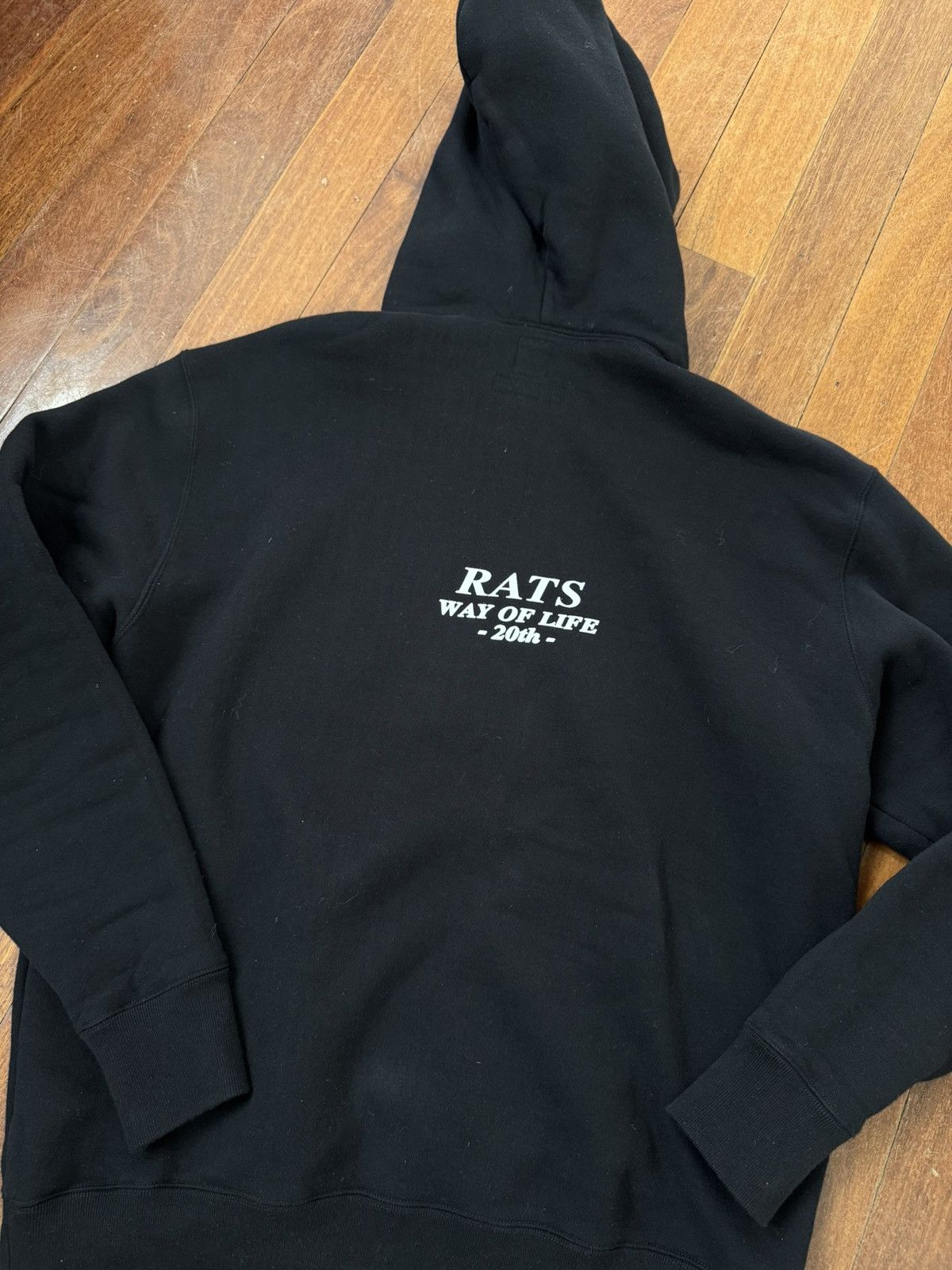 Neighborhood Rats x Neighborhood Hooded Sweatshirt - Black Size US XL / EU 56 / 4 - 9 Thumbnail
