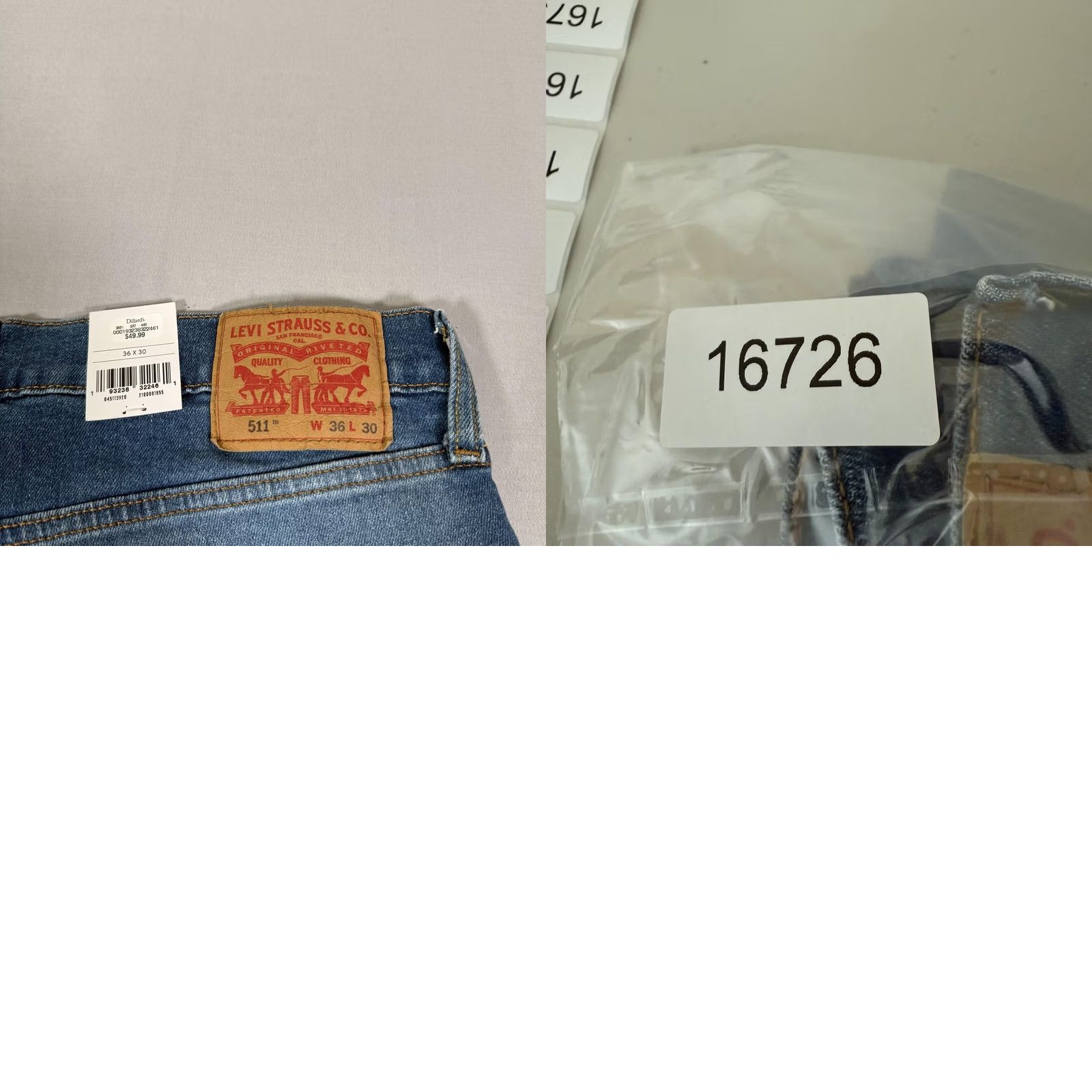 Levi's Levi's 511 Slim Jeans Mens 36x30 Blue Medium Wash Denim Straight 5-Pocket Stretch Cotton Polyester Modern Size US 36 / EU 52 - 10 Thumbnail