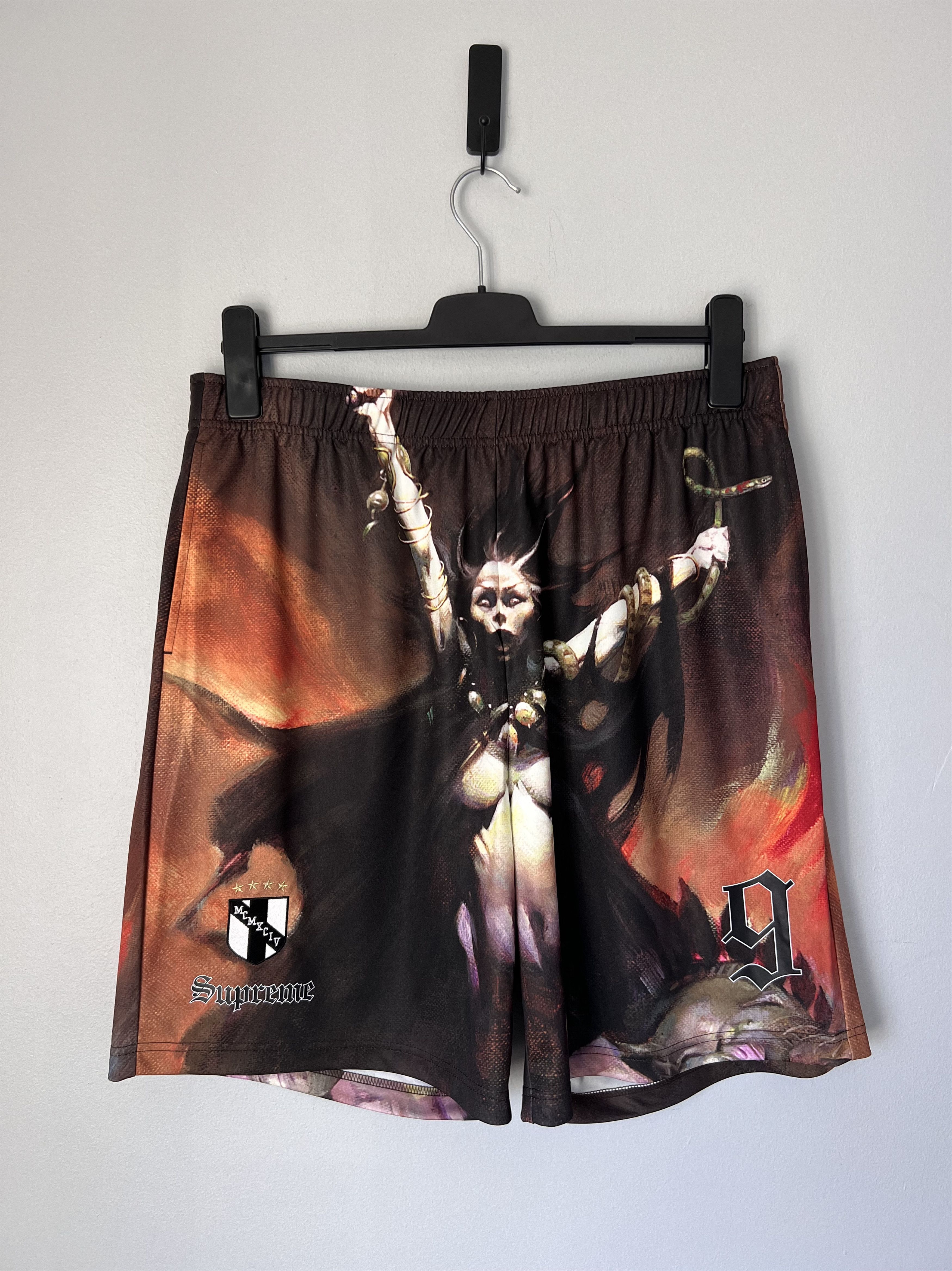 Supreme Frank Frazetta Woman With Scythe Soccer Shorts Supreme