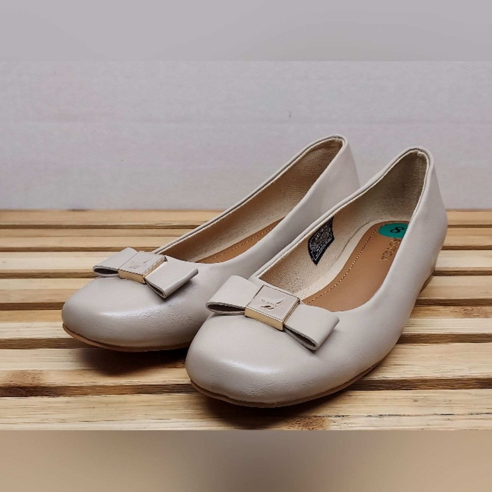 Nautica Nautica Womens Beige Cliona Ballet Flat Shoes Size 8 Size US 8 / IT 38 - 2 Thumbnail