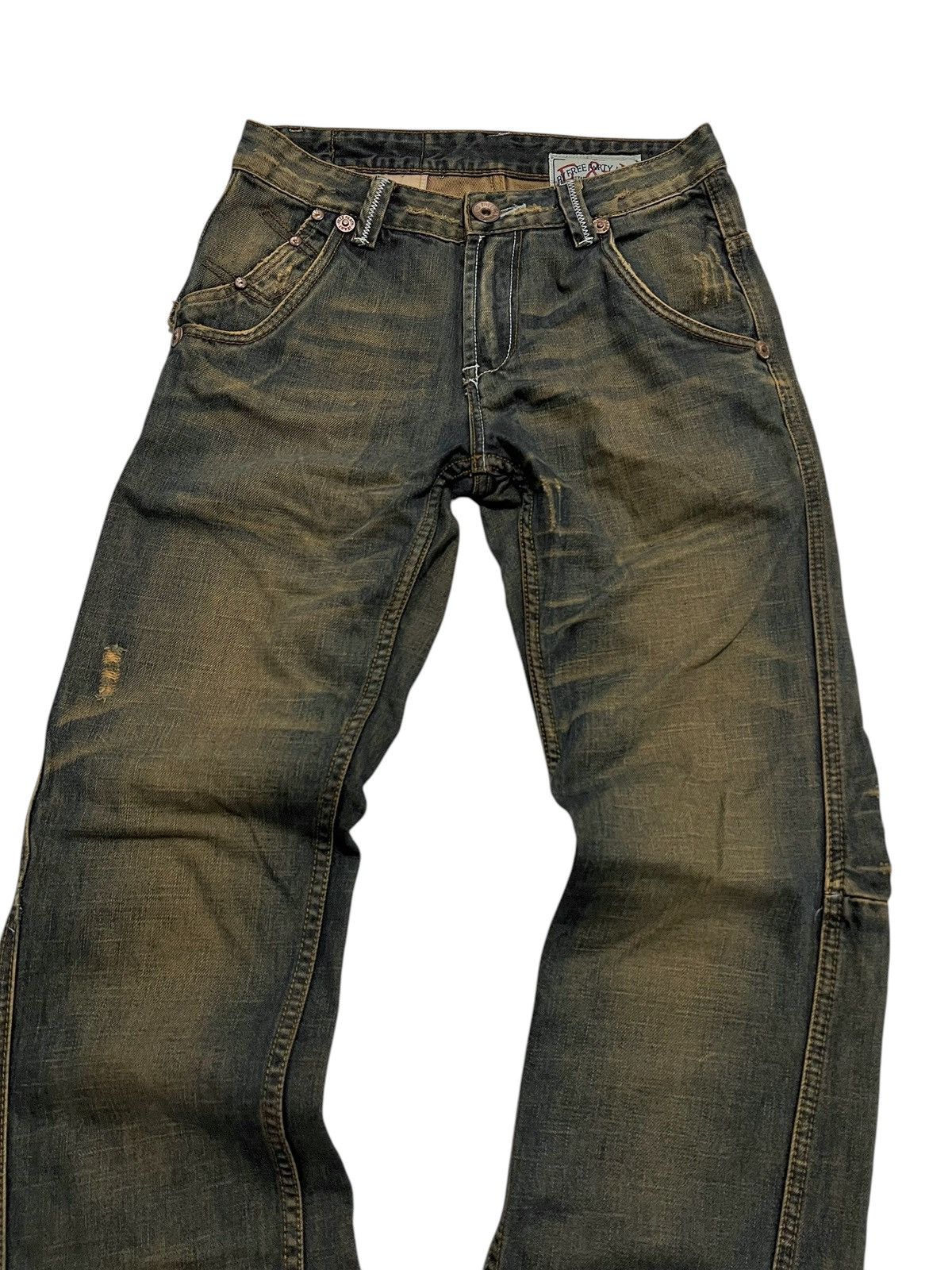 If Six Was Nine × Japanese Brand × Le Grande Bleu (L.G.B.) Vtg F&P jeans mudwash distressed Denim pants Size US 30 / EU 46 - 4 Thumbnail