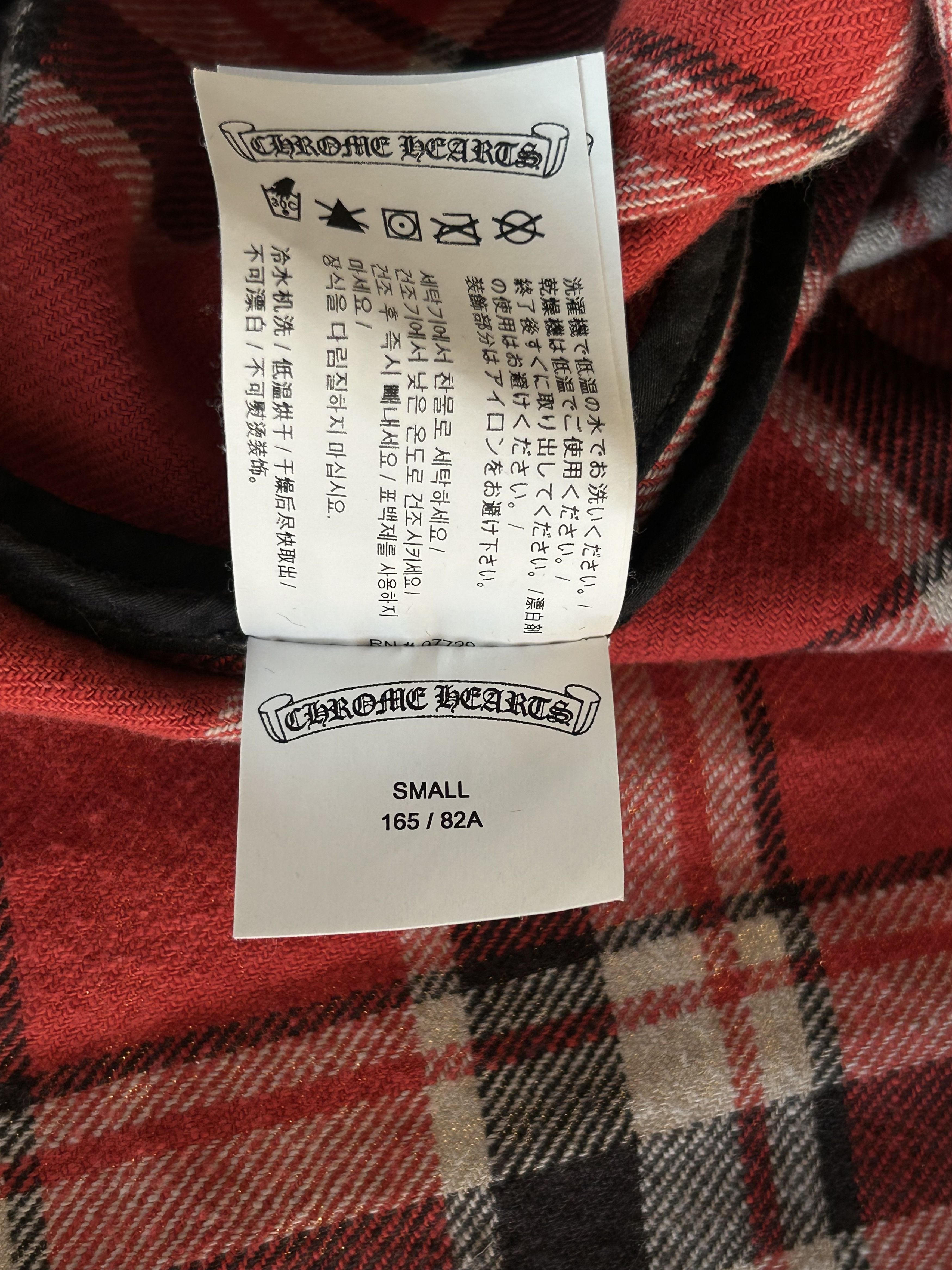 Chrome Hearts Chrome Hearts Red & White Padded Flannel Women's Jacket Size S / US 4 / IT 40 - 6 Thumbnail