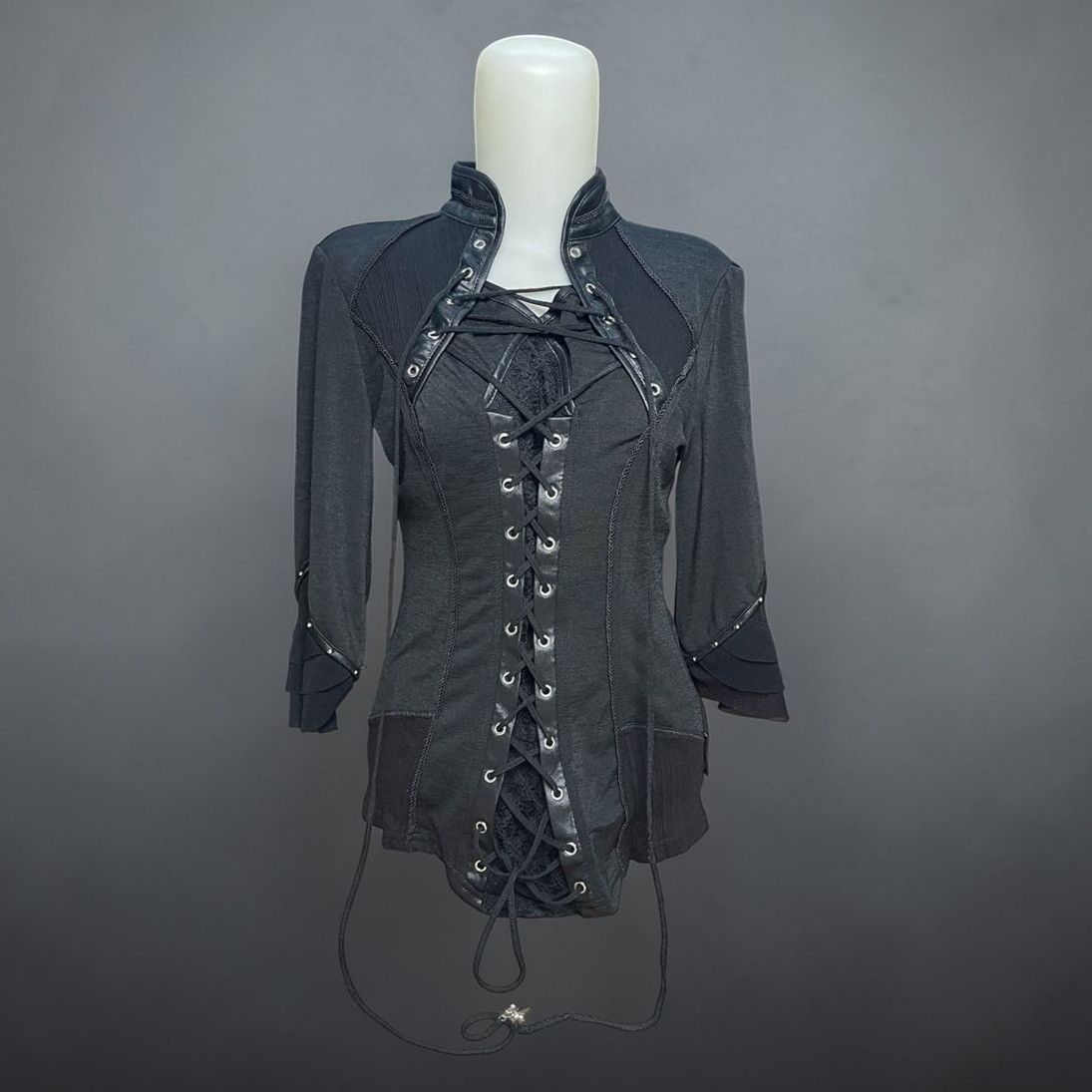 Japanese Brand Ozz Croce Lace Up Ladies Gothic Style Size M / US 6-8 / IT 42-44 - 1 Thumbnail