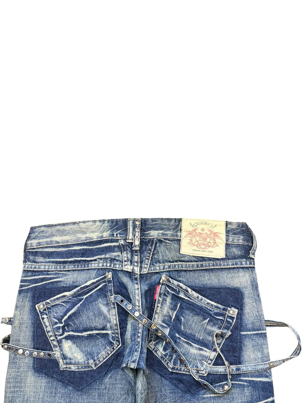 Tornado Mart Vintage Tornado Mart Distress Low Rise Flare Jeans Size 34" / US 12 / IT 48 - 4 Thumbnail