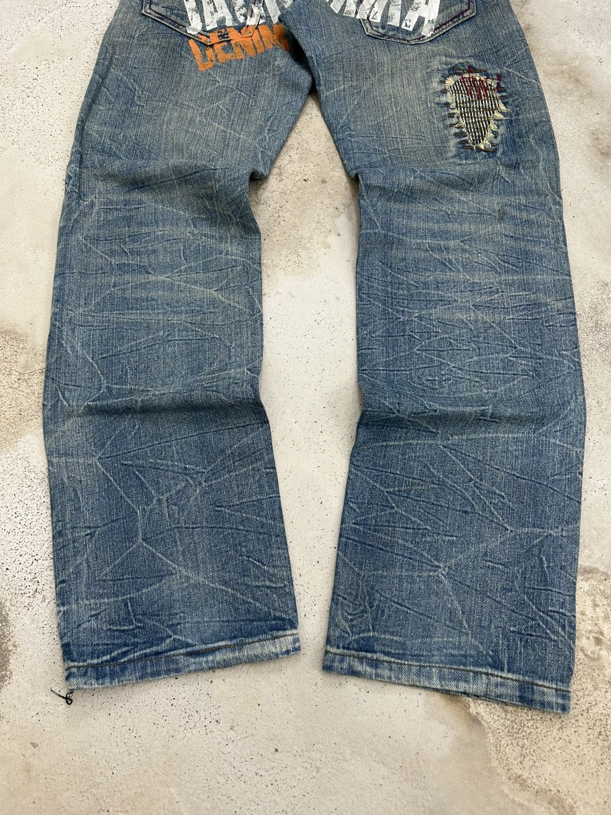 GOSTAR DE FUGA Vintage Jack Serika Mud Washed Gothic Distressed Boro Size US 31 - 12 Thumbnail