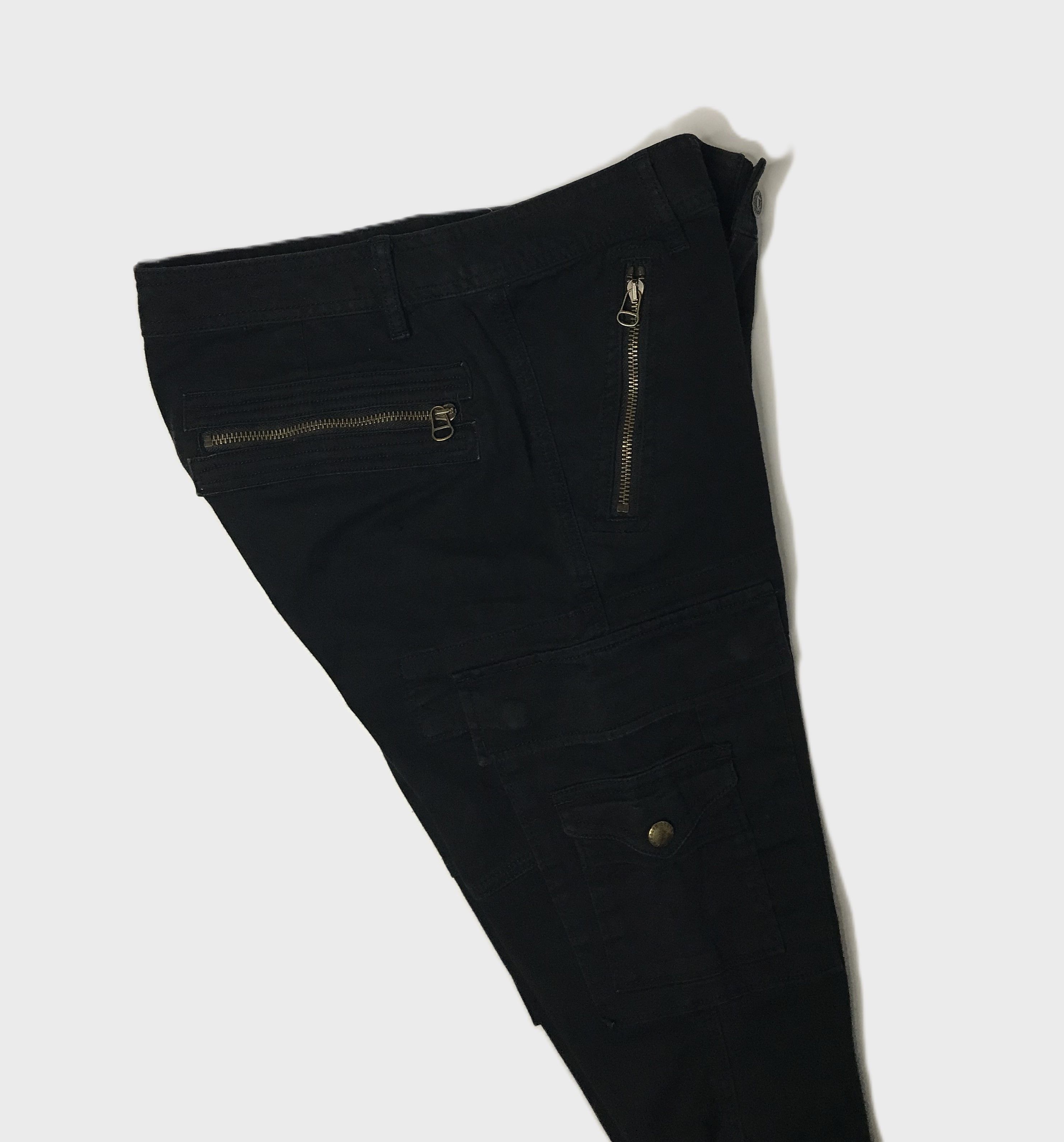 Polo Ralph Lauren Polo Ralph Lauren Womens Zipper Cargo Pants Black Skinny Size 28" / US 6 / IT 42 - 6 Thumbnail