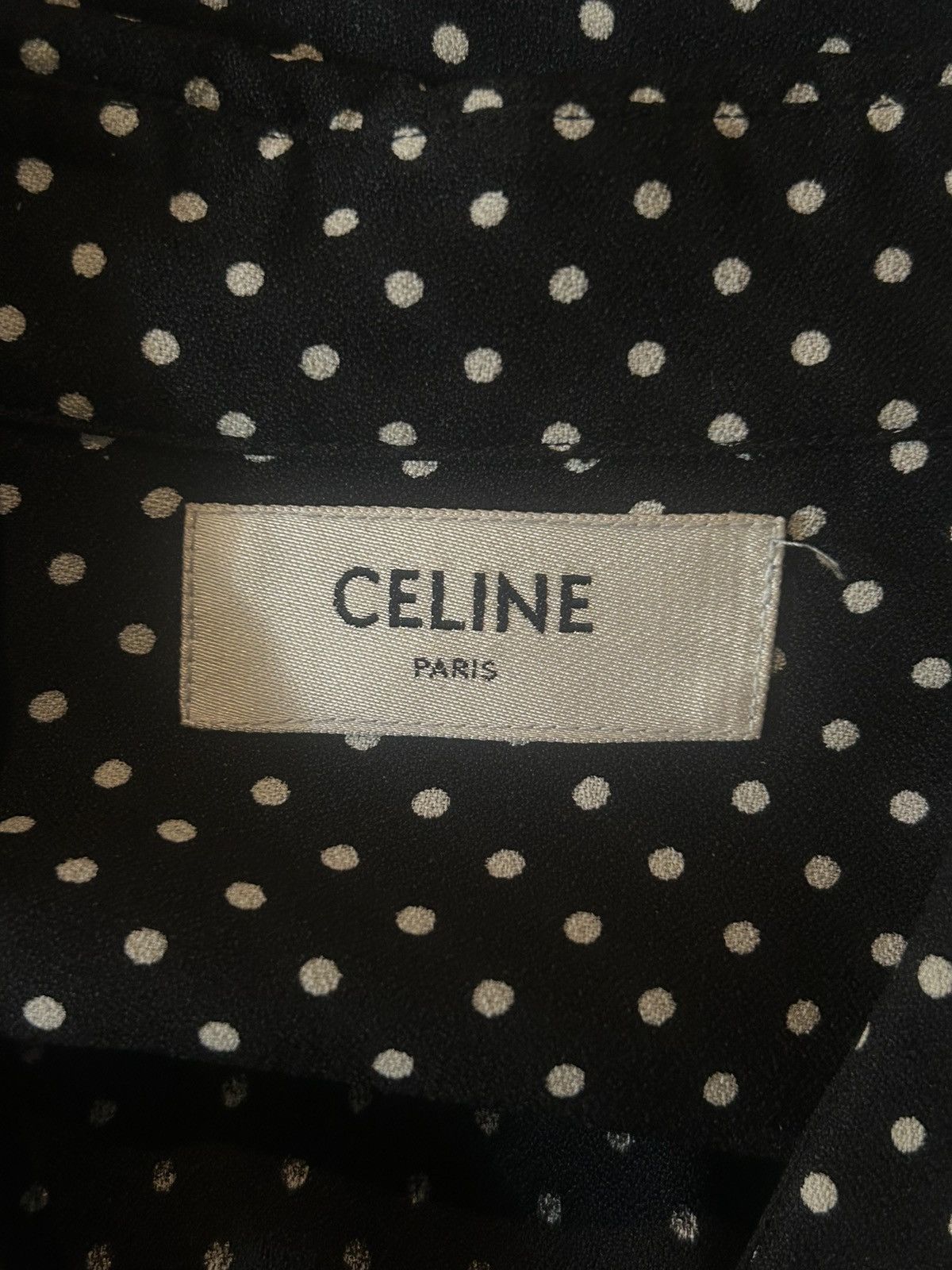 Celine Polka dot crepe button up hedi slimane Size US M / EU 48-50 / 2 - 4 Thumbnail