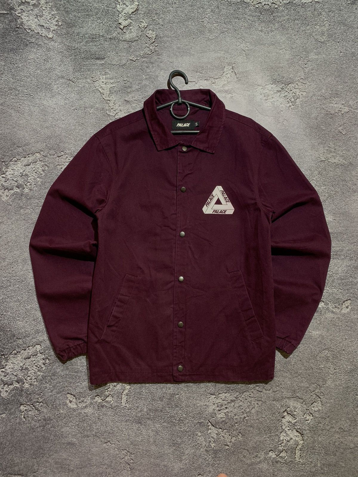 image of Hype x Palace Coach Jacket Tri-Freg Aw14 Burgundy & White, Men's (Size Small)