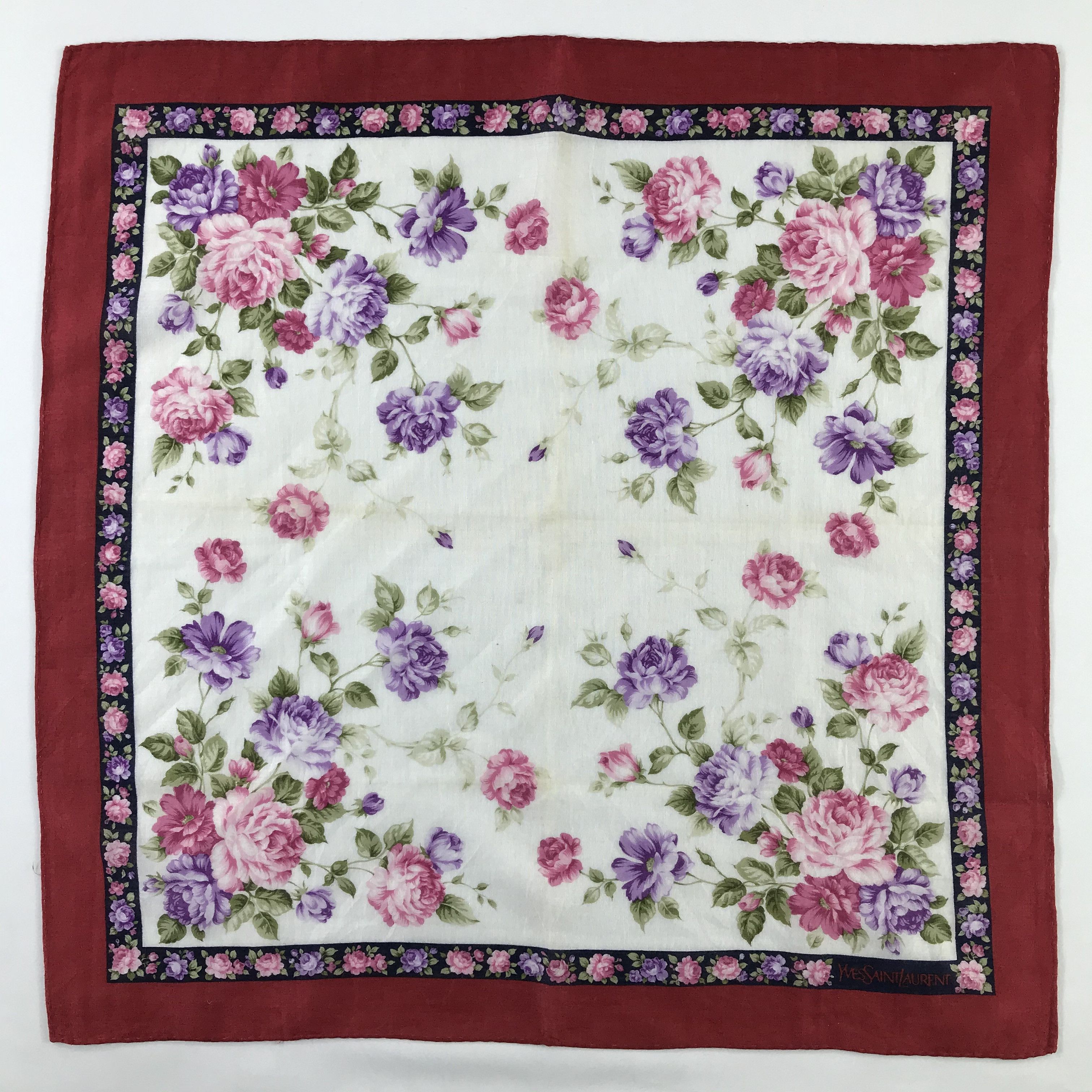 Vintage × Yves Saint Laurent Yves Saint Laurent Bandana / Handkerchief /Neckerchief -S462 Size ONE SIZE - 1 Thumbnail