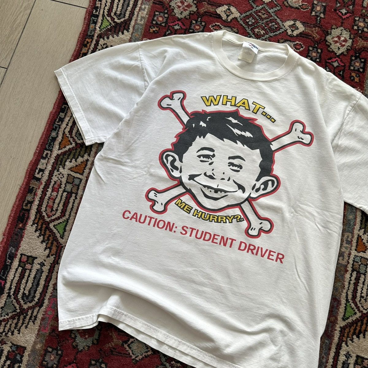 Vintage 1999 MAD Magazine x NASCAR Student Driver Graphic Tee Size US L / EU 52-54 / 3 - 2 Thumbnail