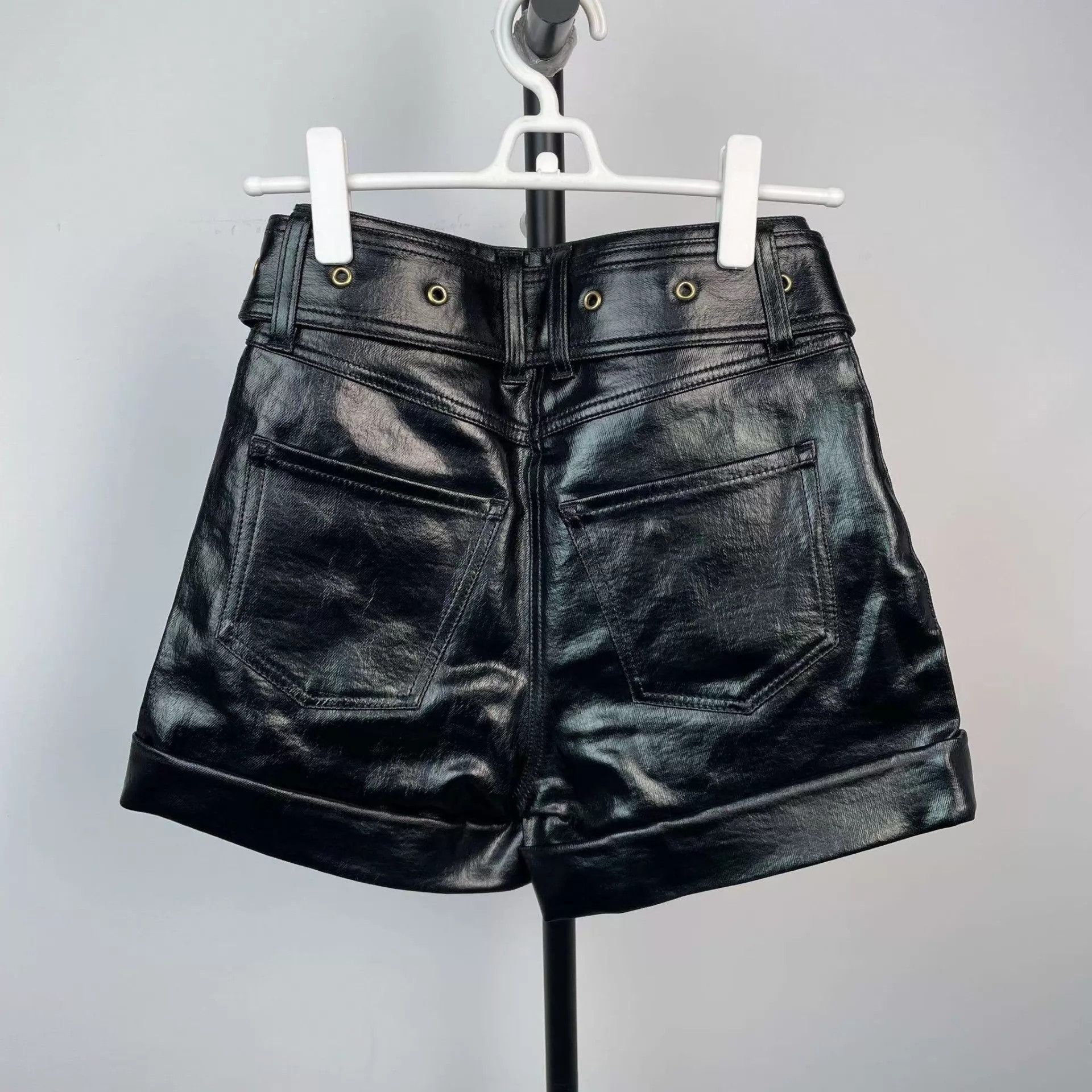 Balmain Balmain Leather Black 34 Short Shorts Size 24" / US 00 / IT 34 - 3 Thumbnail