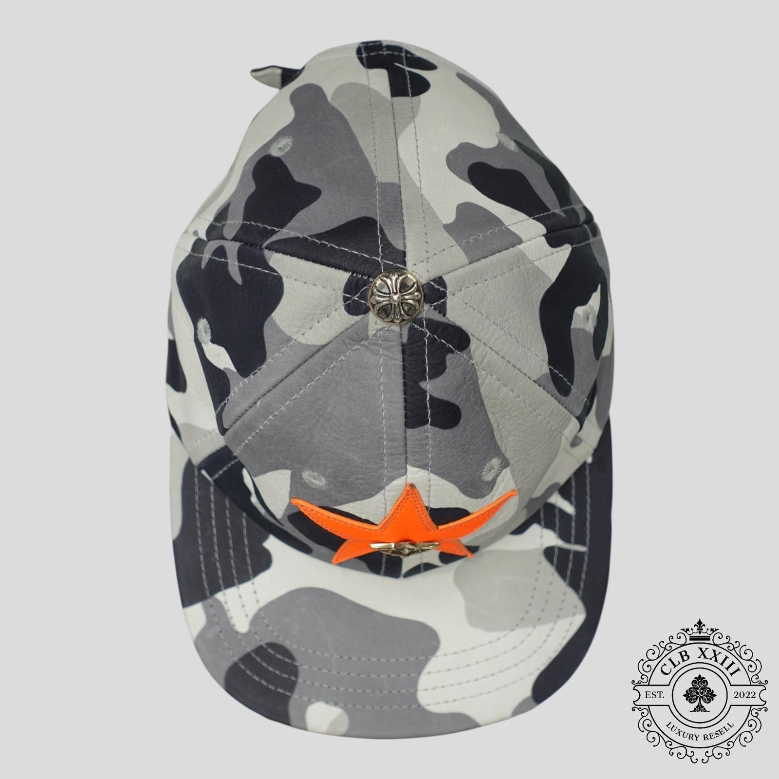 Chrome Hearts Chrome Hearts Leather Star Patch 6 Panel Hat in Winter Camo Size ONE SIZE - 3 Thumbnail