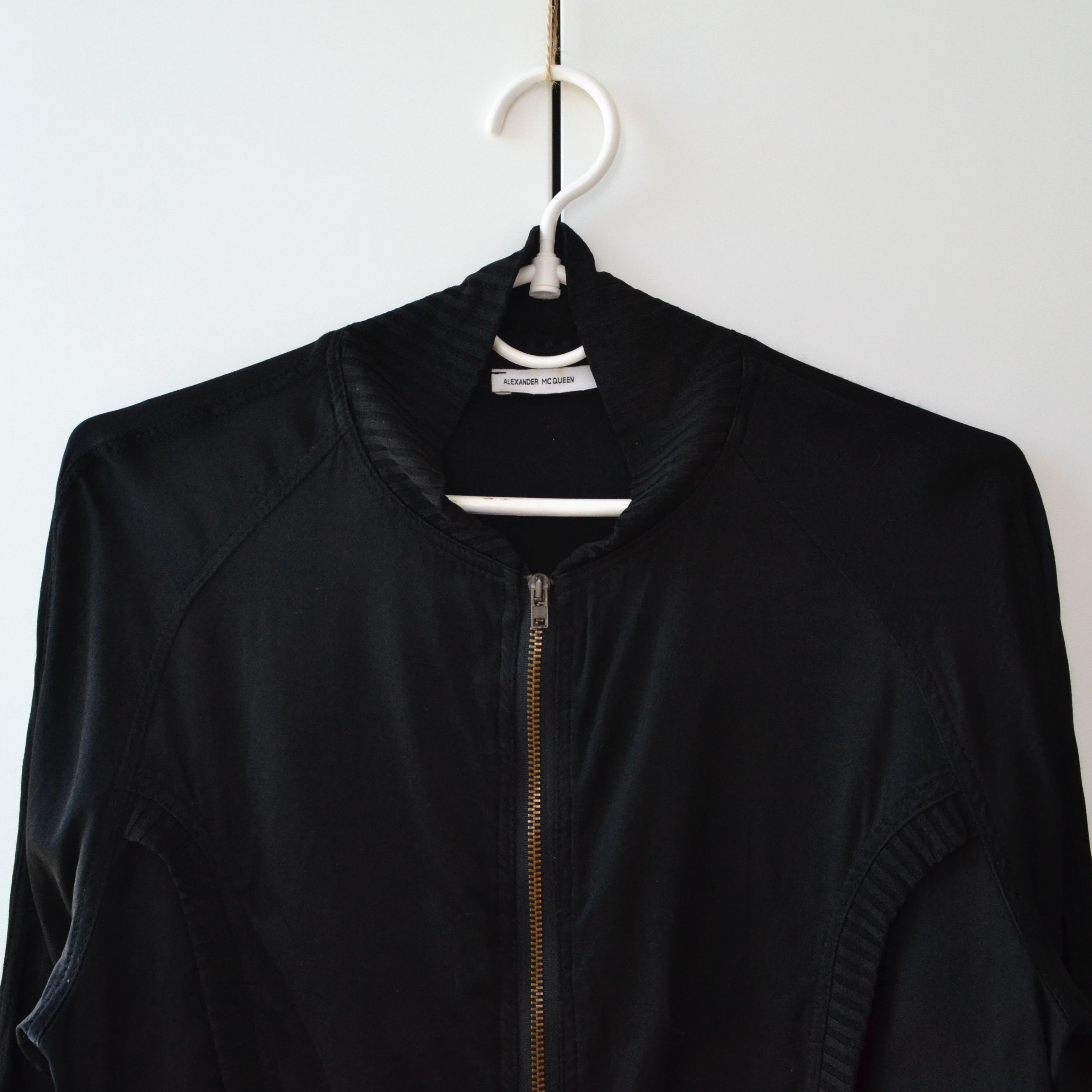 Alexander McQueen 🔴 ALEXANDER MCQUEEN Jacket 90s Black Bomber Pocket Zip Size M / US 6-8 / IT 42-44 - 3 Thumbnail