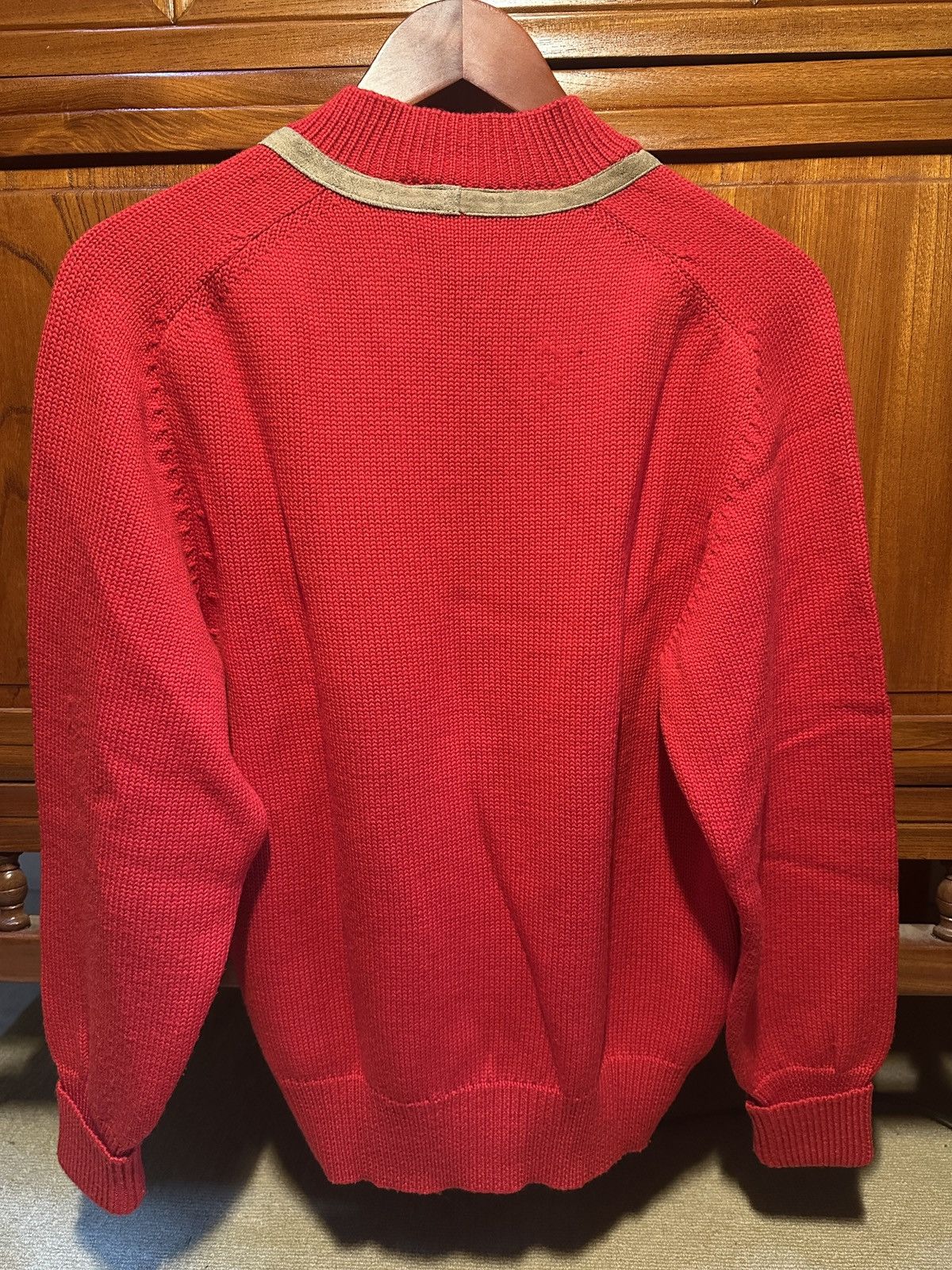 Hermes Vintage 50-60’s Hermes Wool Sweater with Suede Details Size US S / EU 44-46 / 1 - 6 Thumbnail