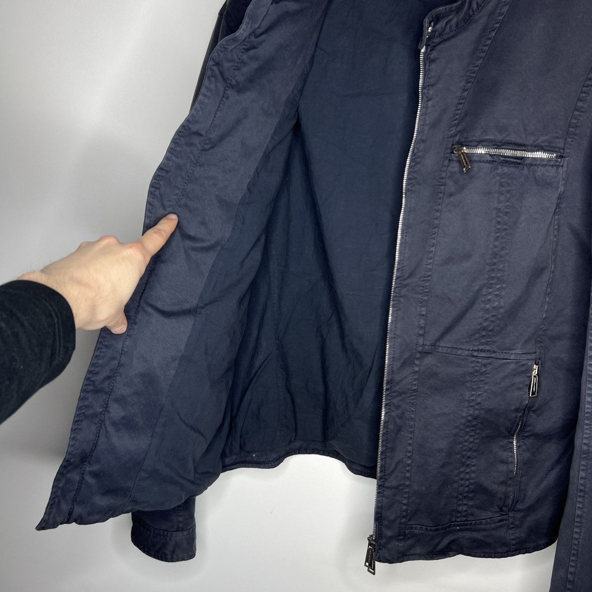 Dsquared2 Dsquared2 DSQ2 Motorcycle Zipper Denim Jacket Size US L / EU 52-54 / 3 - 13 Thumbnail