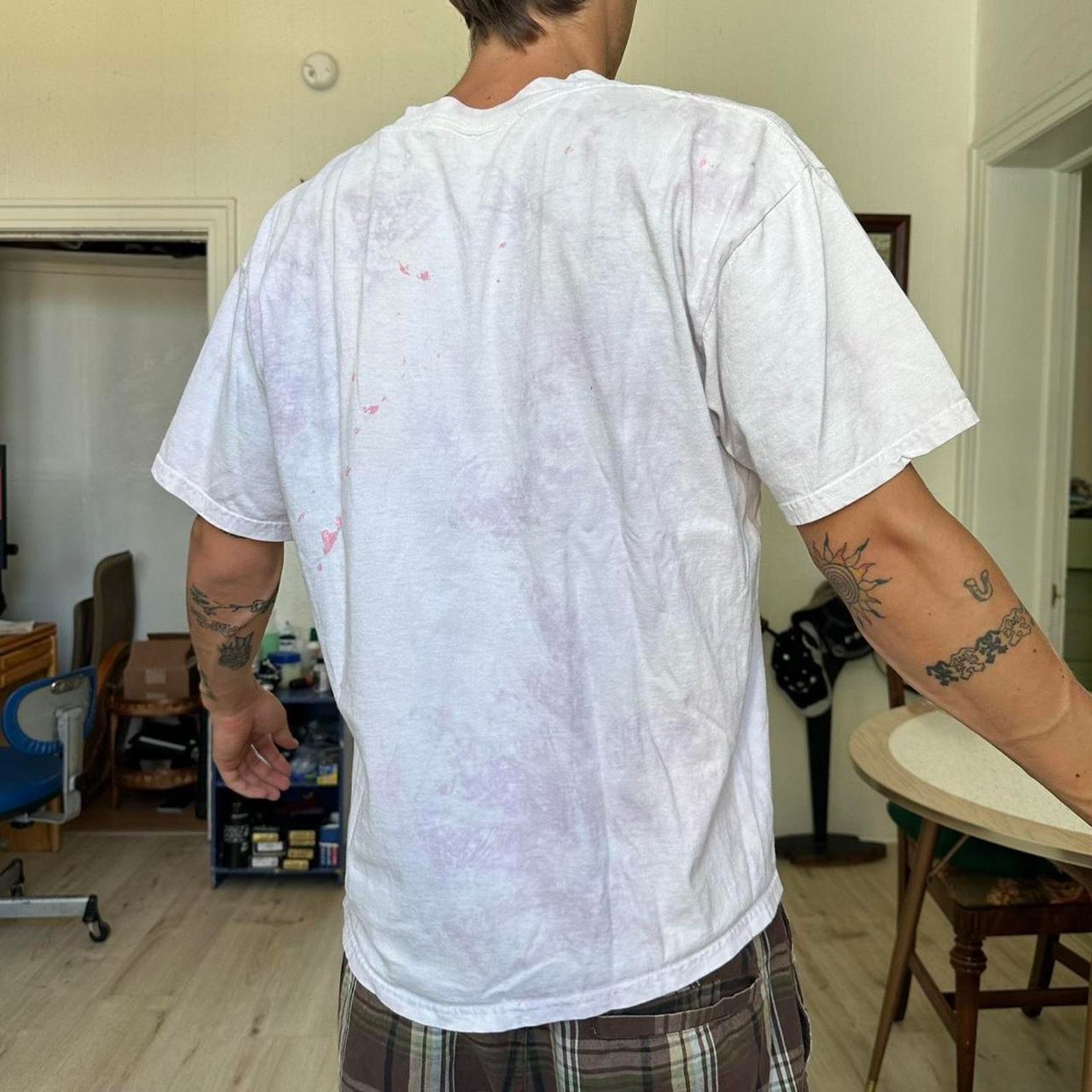 Other × Vintage Rare Vintage 90s Man Woman Adult Tie Dye Quote Graphic Tee Size US L / EU 52-54 / 3 - 8 Thumbnail