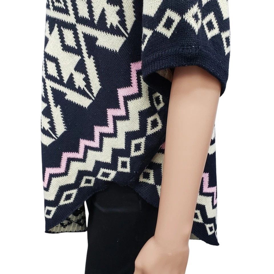 Other POL Poncho Cardigan Sweater Buttoned Aztec Geometric Pattern Size S / US 4 / IT 40 - 7 Thumbnail