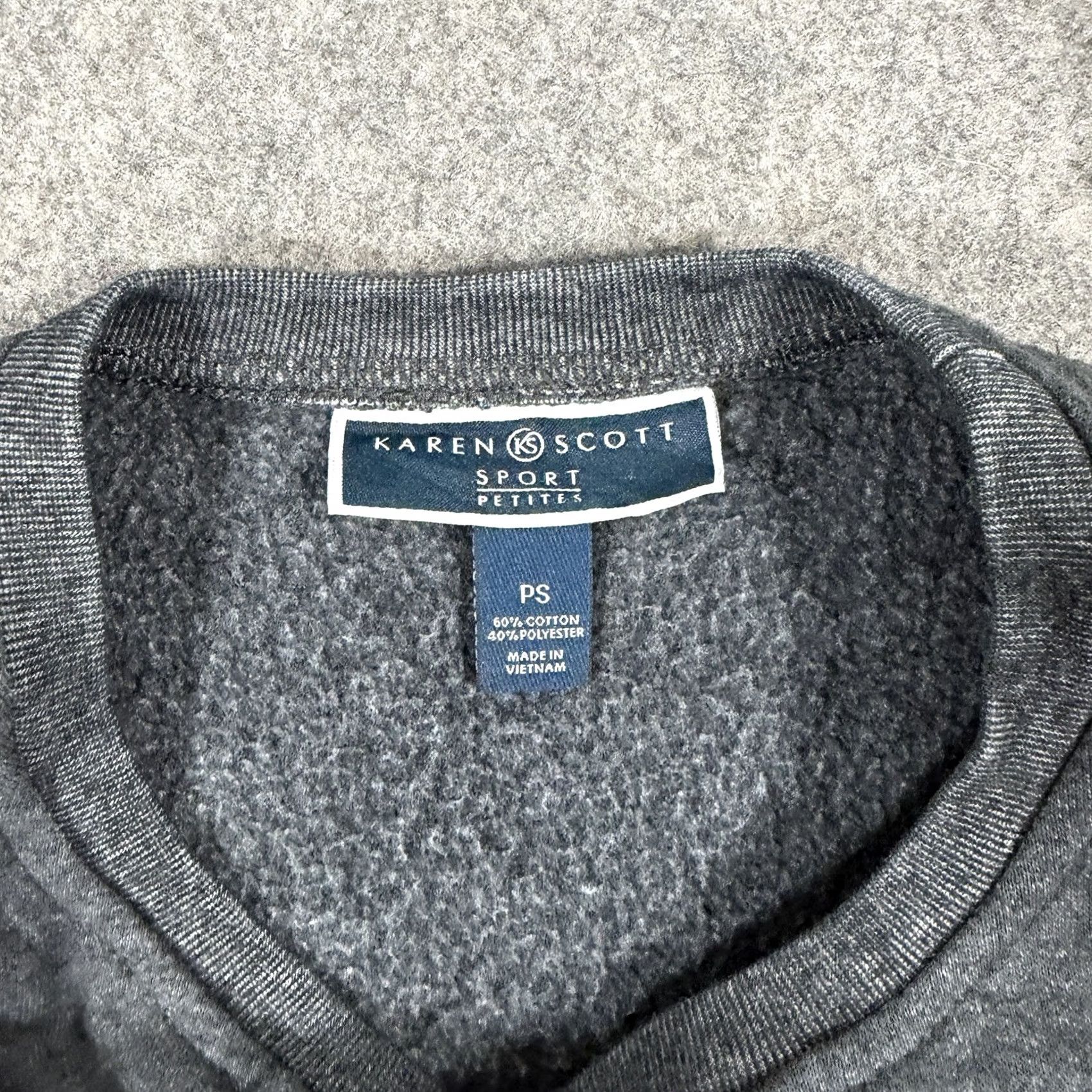 Vintage Karen Scott Sport Long Sleeve Sweatshirt Shirt Gray Womens Petite Small Size S / US 4 / IT 40 - 2 Thumbnail