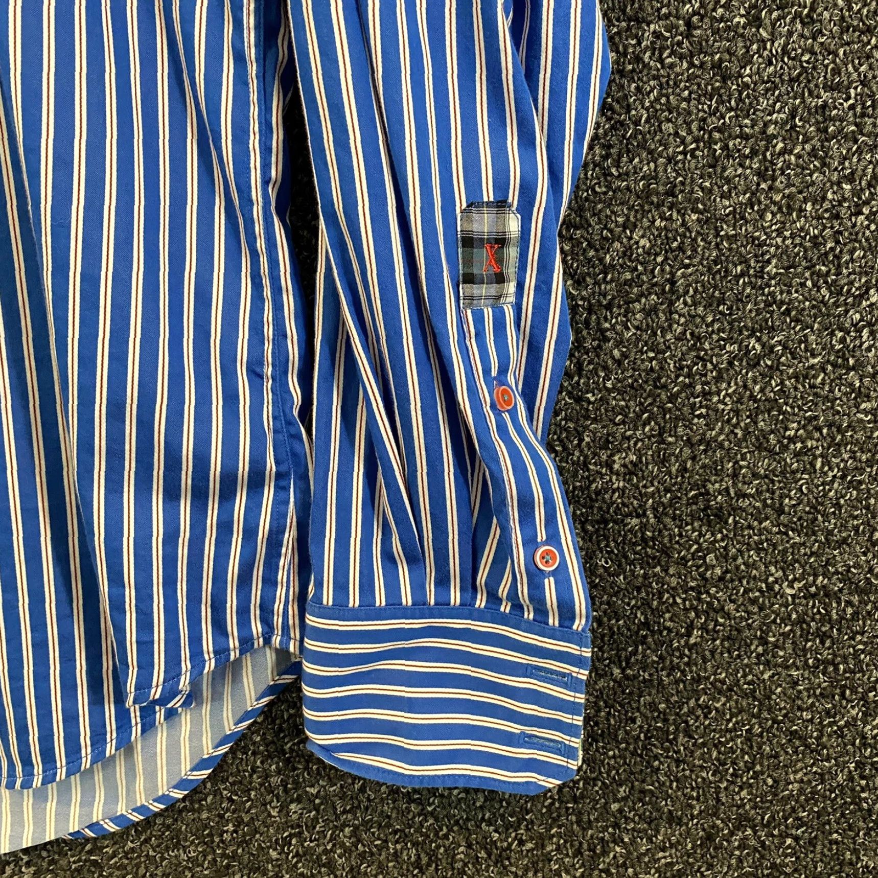 Robert Graham VINTAGE Robert Graham Shirt Men Medium Blue Stripe Button-Up Long Sleeve Casual Modern Mens Size US M / EU 48-50 / 2 - 2 Thumbnail