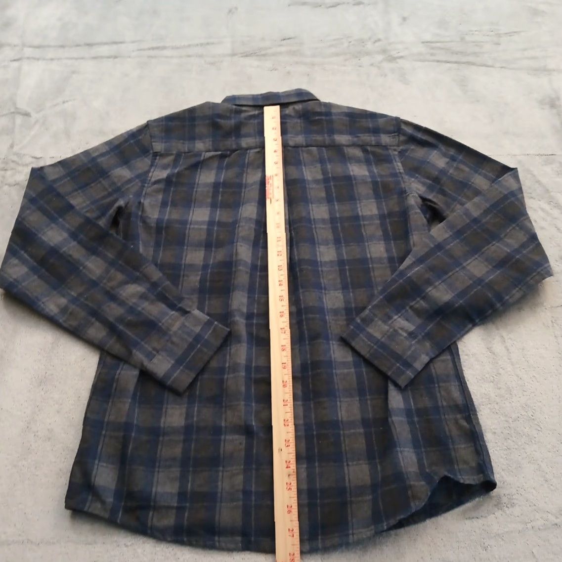 Vintage Steel & Jelly Shirt Mens Medium Blue Plaid Long Sleeve Button-Down Cotton Blend Size US M / EU 48-50 / 2 - 5 Thumbnail