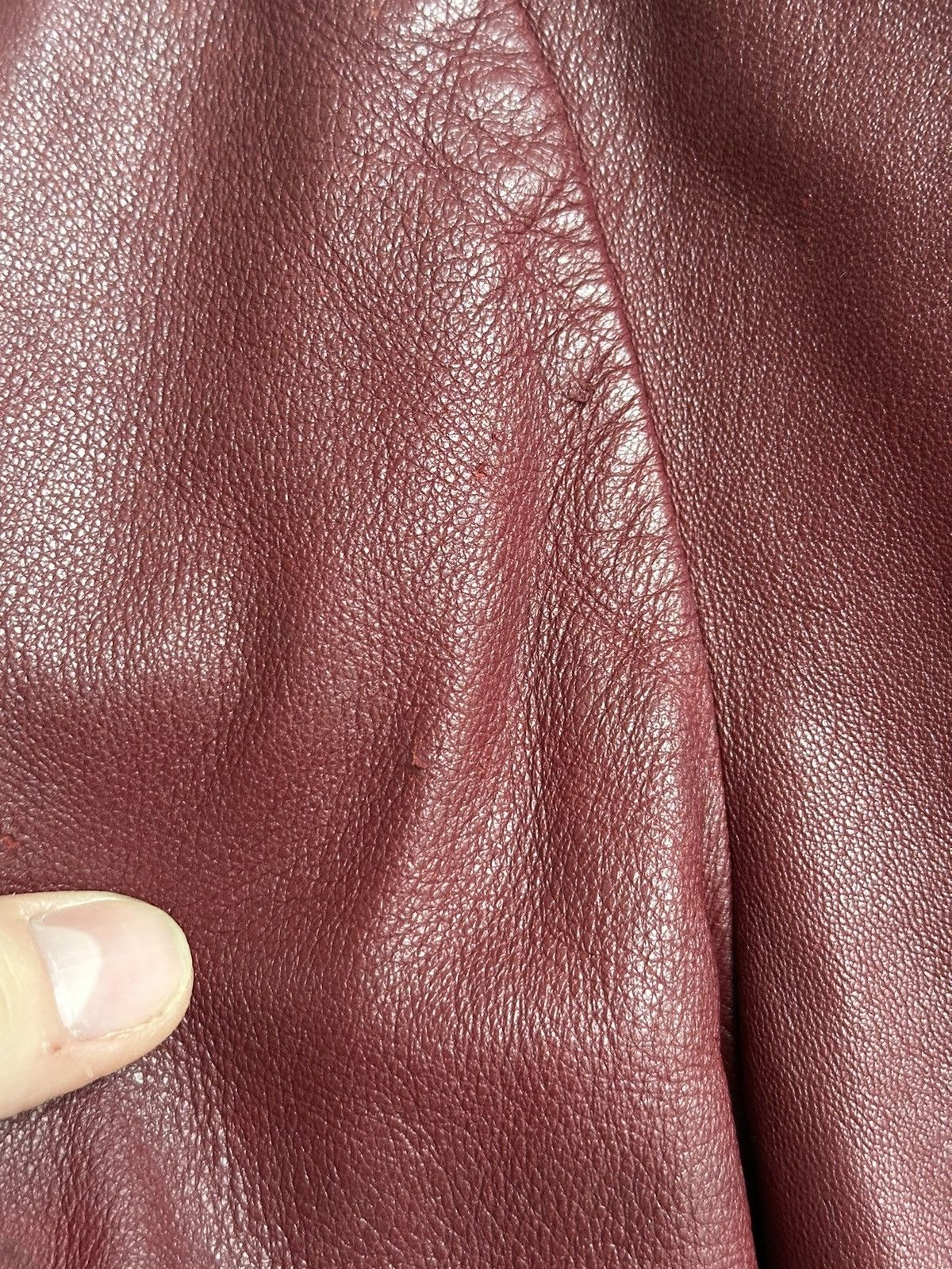 plein sud VTG PLEIN SUD AMOR France Leather Jacket Burgundy Size 40/8 Size M / US 6-8 / IT 42-44 - 10 Thumbnail