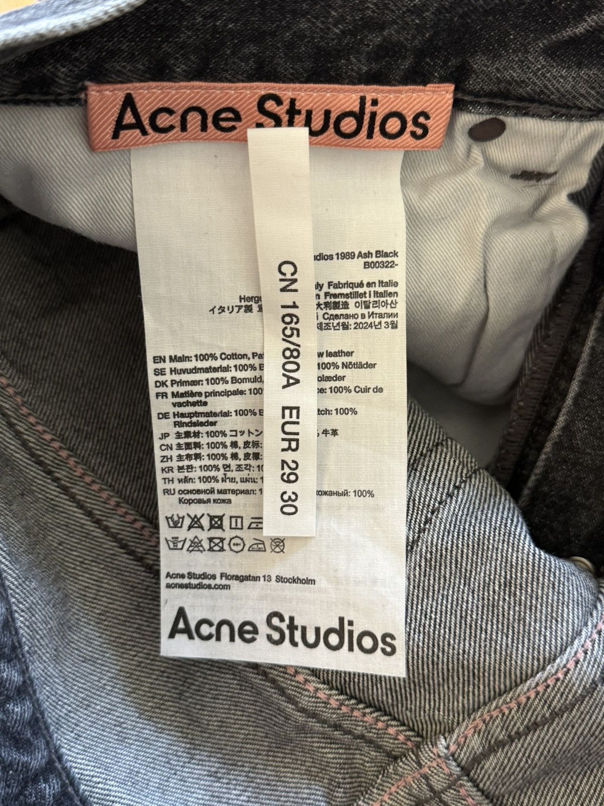 Acne Studios NWT - 1989M Ash Black Size US 32 / EU 48 - 6 Thumbnail