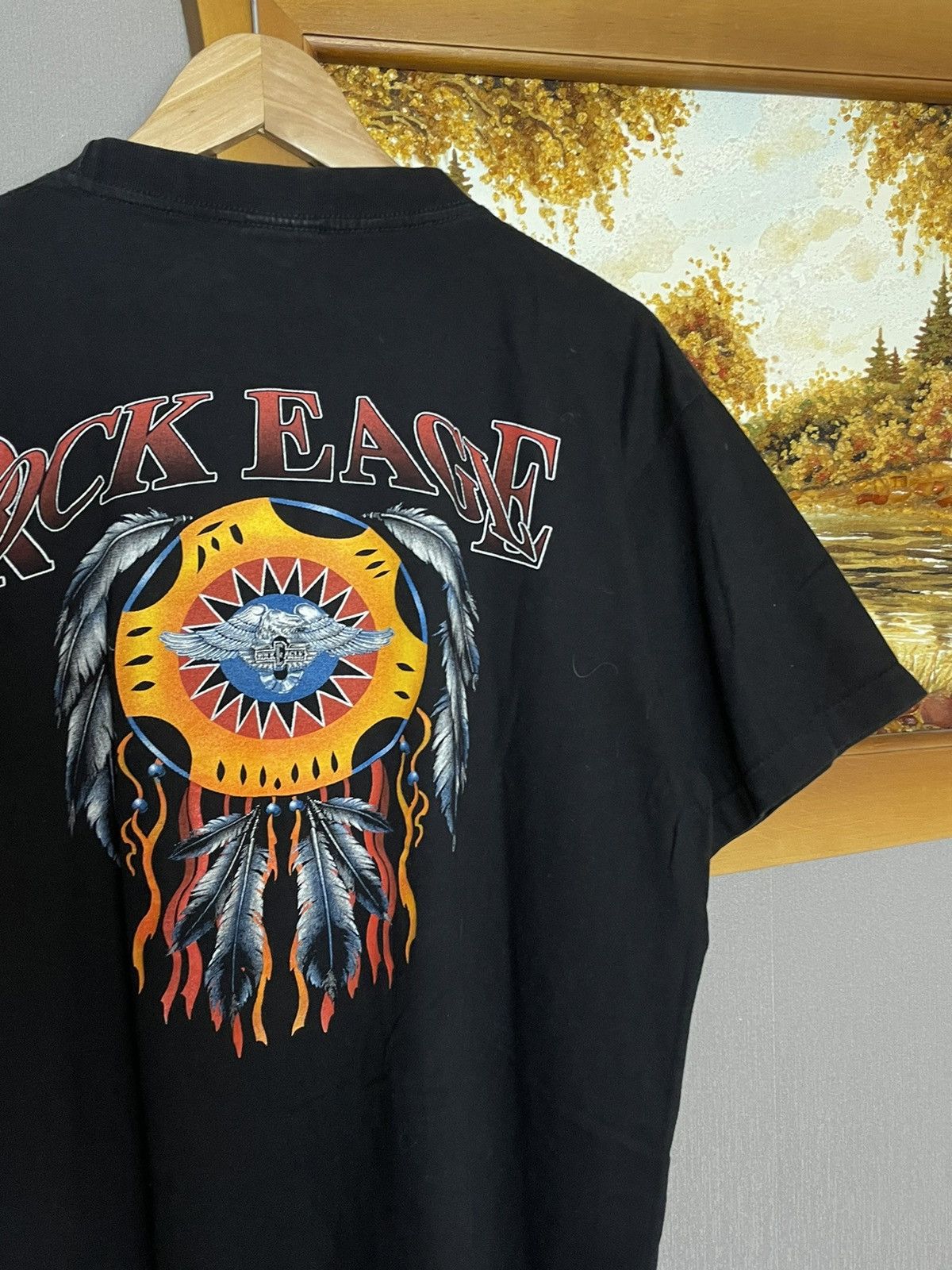 Band Tees × Vintage Vintage Cropped Native American Indian Double Sided T-shirt Size US L / EU 52-54 / 3 - 10 Thumbnail