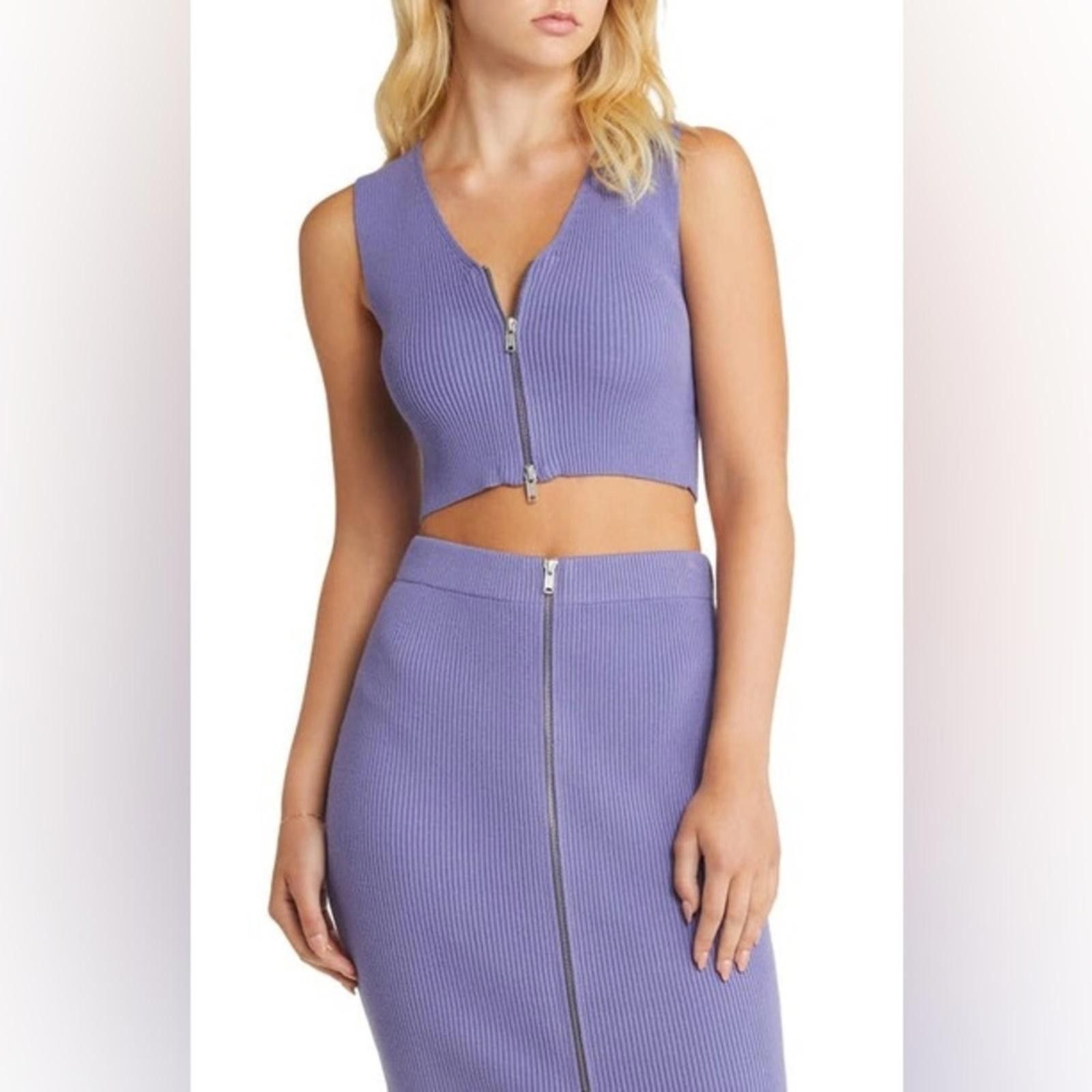 Other Open Edit Purple Twilight XS Ribbed Vest Coquette girl NWOT Size XS / US 0-2 / IT 36-38 - 1 Thumbnail