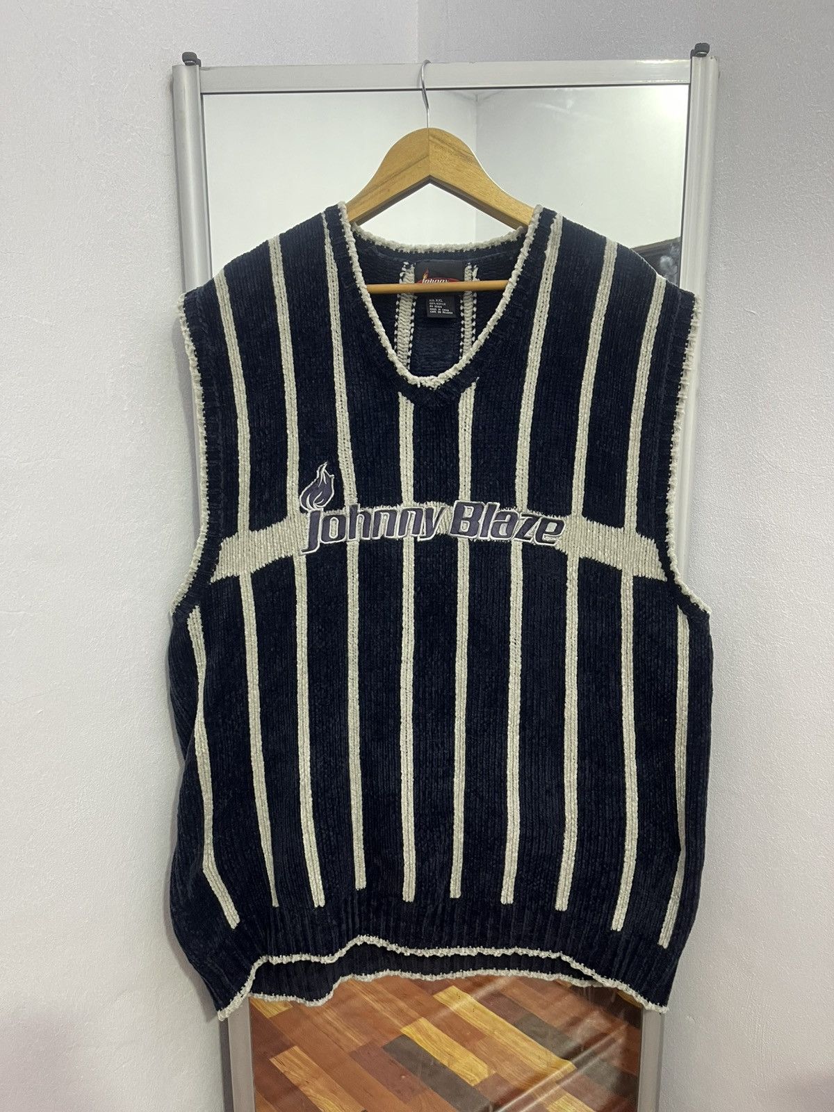Vintage Johnny Blaze Wu-Tang Method Man Knit Vest XXL Size US XXL / EU 58 / 5 - 1 Thumbnail
