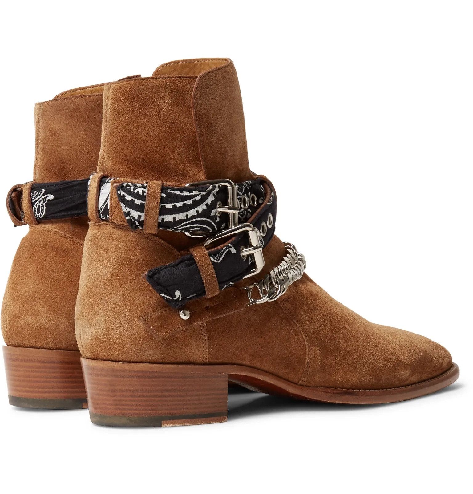 Amiri oc11z0225 Embellished Suede Jodhpur Boots in Brown Size US 8 / EU 41 - 6 Thumbnail