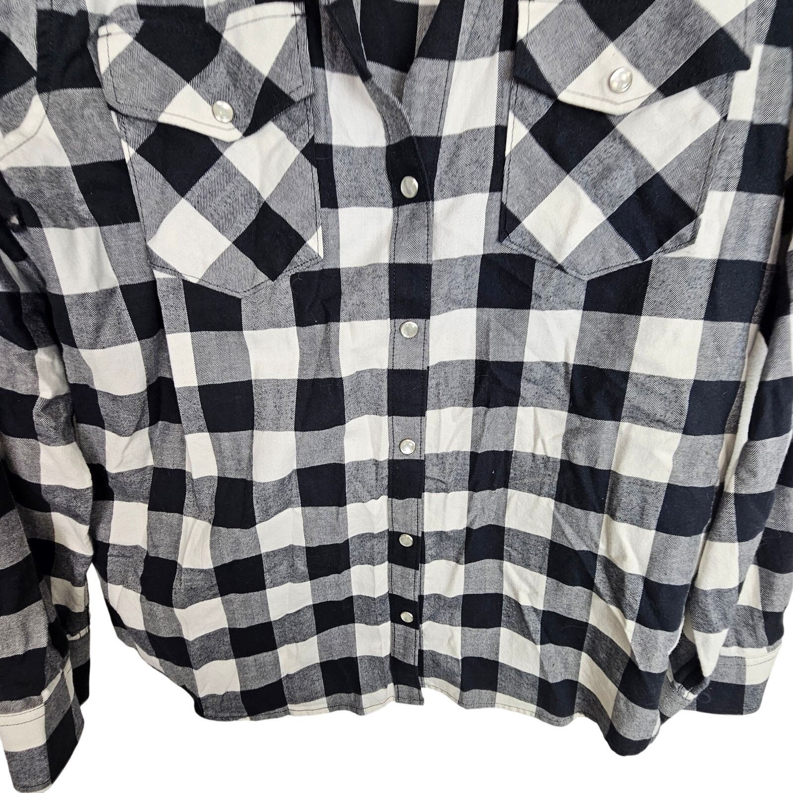 UNTUCKit UNTUCKit Women Holden Western Shirt 14 Buffalo Check Flannel Size XL / US 12-14 / IT 48-50 - 3 Thumbnail
