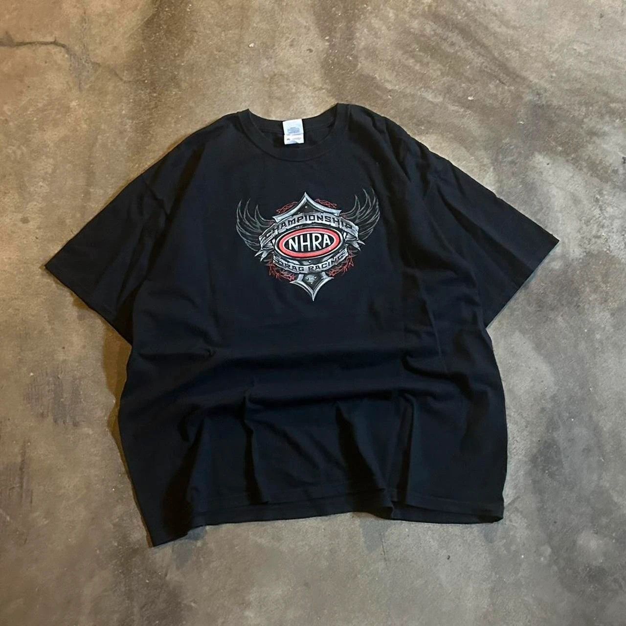 Fruit Of The Loom Y2K Black NHRA drag racing t-shirt Size US XXL / EU 58 / 5 - 3 Thumbnail