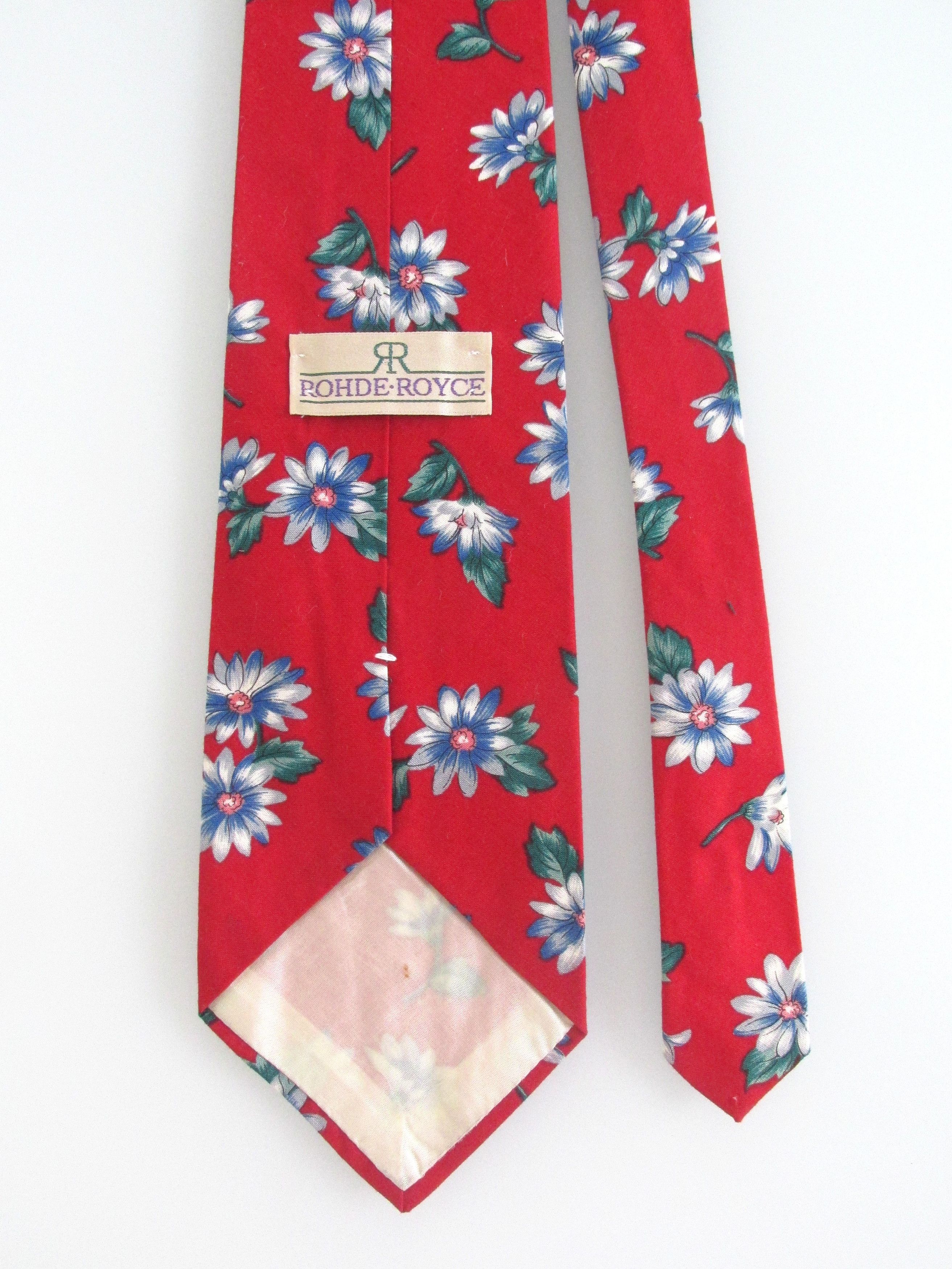 Other Rhode Royce Men's Cotton Floral Tie Size ONE SIZE - 4 Thumbnail