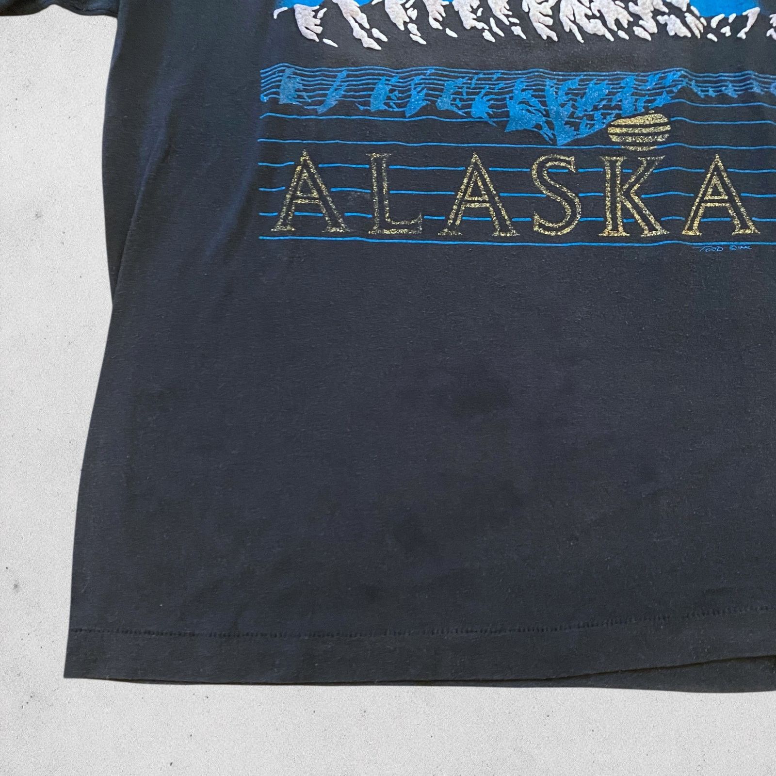 Vintage Vintage 80s Alaska Mountains Denali Moon Art T-Shirt Size US L / EU 52-54 / 3 - 5 Thumbnail