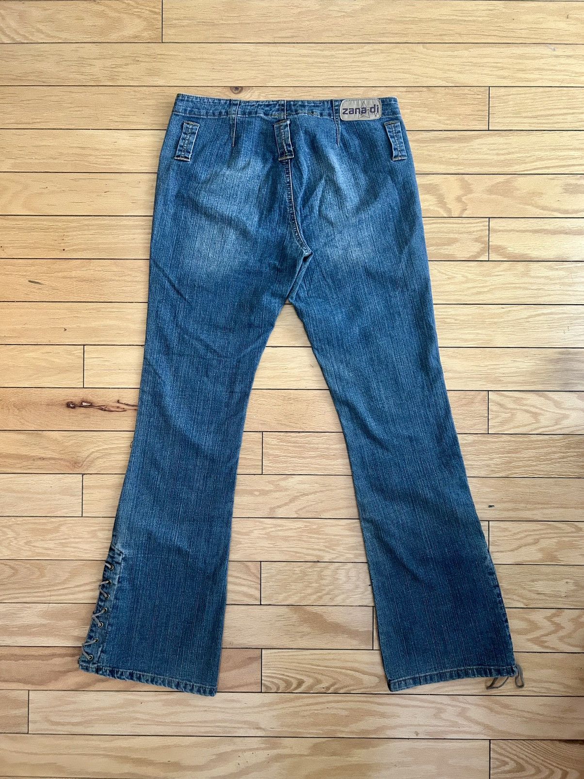 Other × Vintage Zana Di Y2K Low Rise Flare Jeans Size 27" / US 4 / IT 40 - 6 Thumbnail