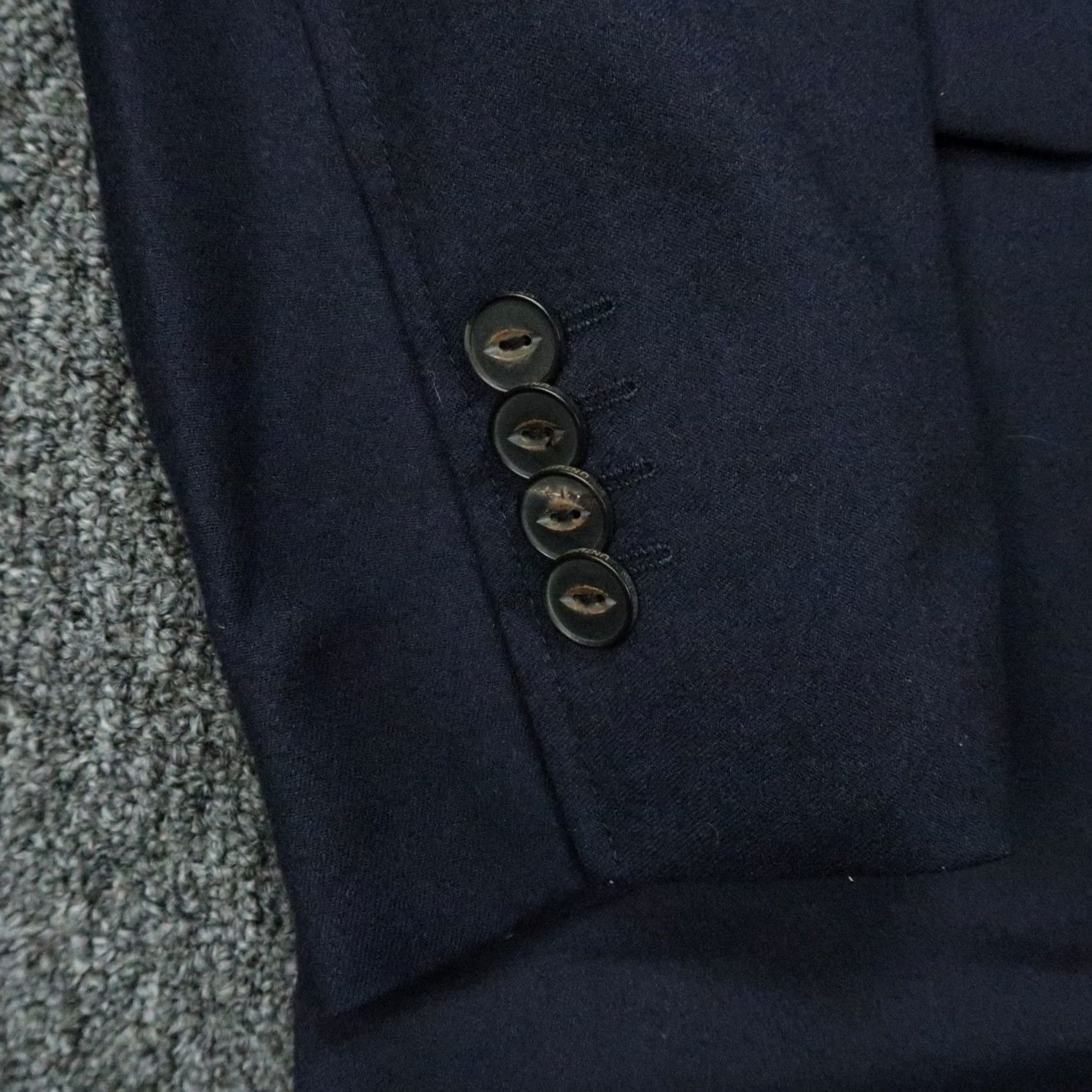 UNTUCKit UNTUCKit Blazer Mens Navy Blue Wool Half Canvas Construction Jacket 40R Size 40R - 7 Thumbnail