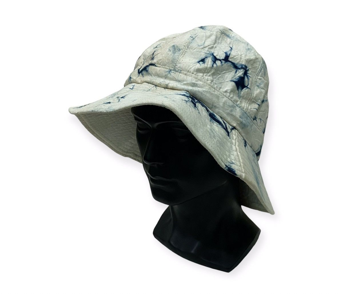 image of Distressed Design Bucket Hat in White, Men's