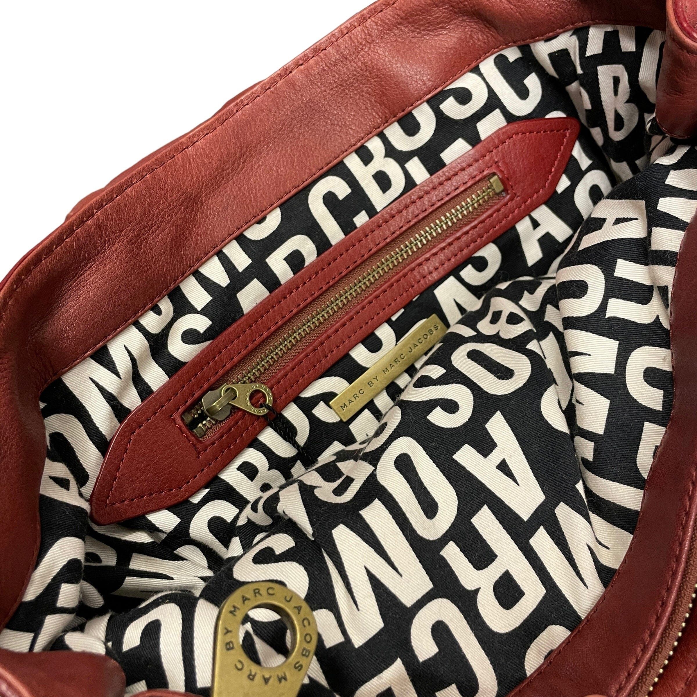 Marc Jacobs Vintage Deadstock Marc By Marc Jacobs Designer Leather Tote Bag In Burgundy Size ONE SIZE - 6 Thumbnail